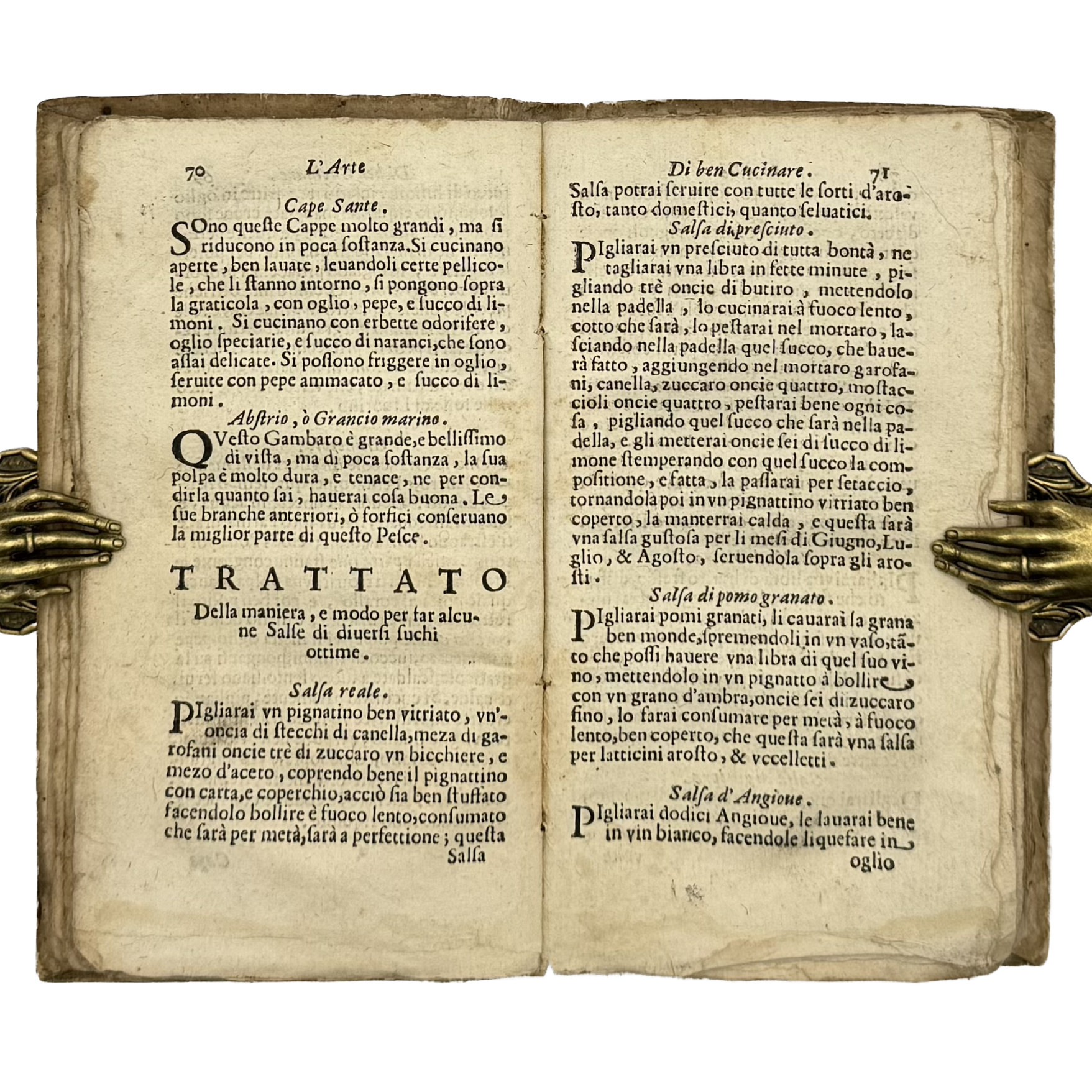 L'Arte Di Ben Cucinare by Stefani, Bartolomeo, a rare interior highlight of the 1677 - gastronomy book.