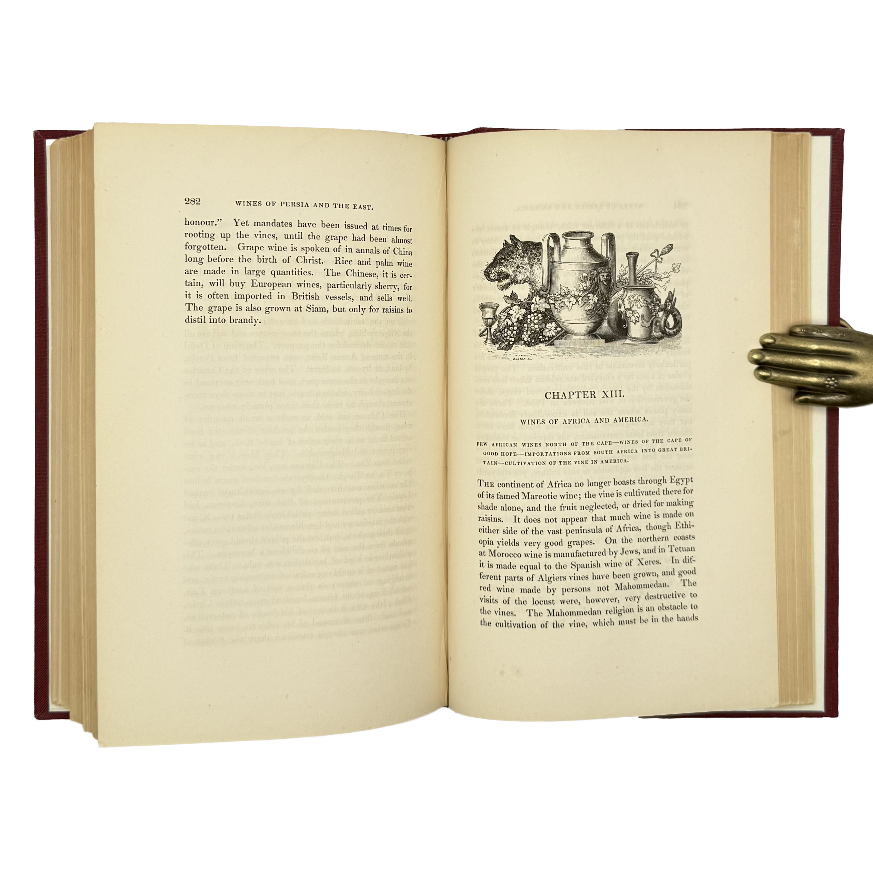 A History And Description Of Modern Wines by Redding, Cyrus, a rare highlighted image of the 1833 - wine book.