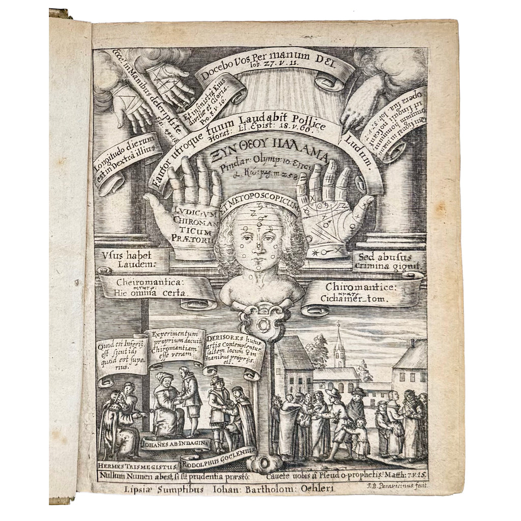 Ludicrum Chiromanticum Praetorii by Praetorius, Johannes, a rare illustrated detail of the 1661 - curiosa & occulta book.