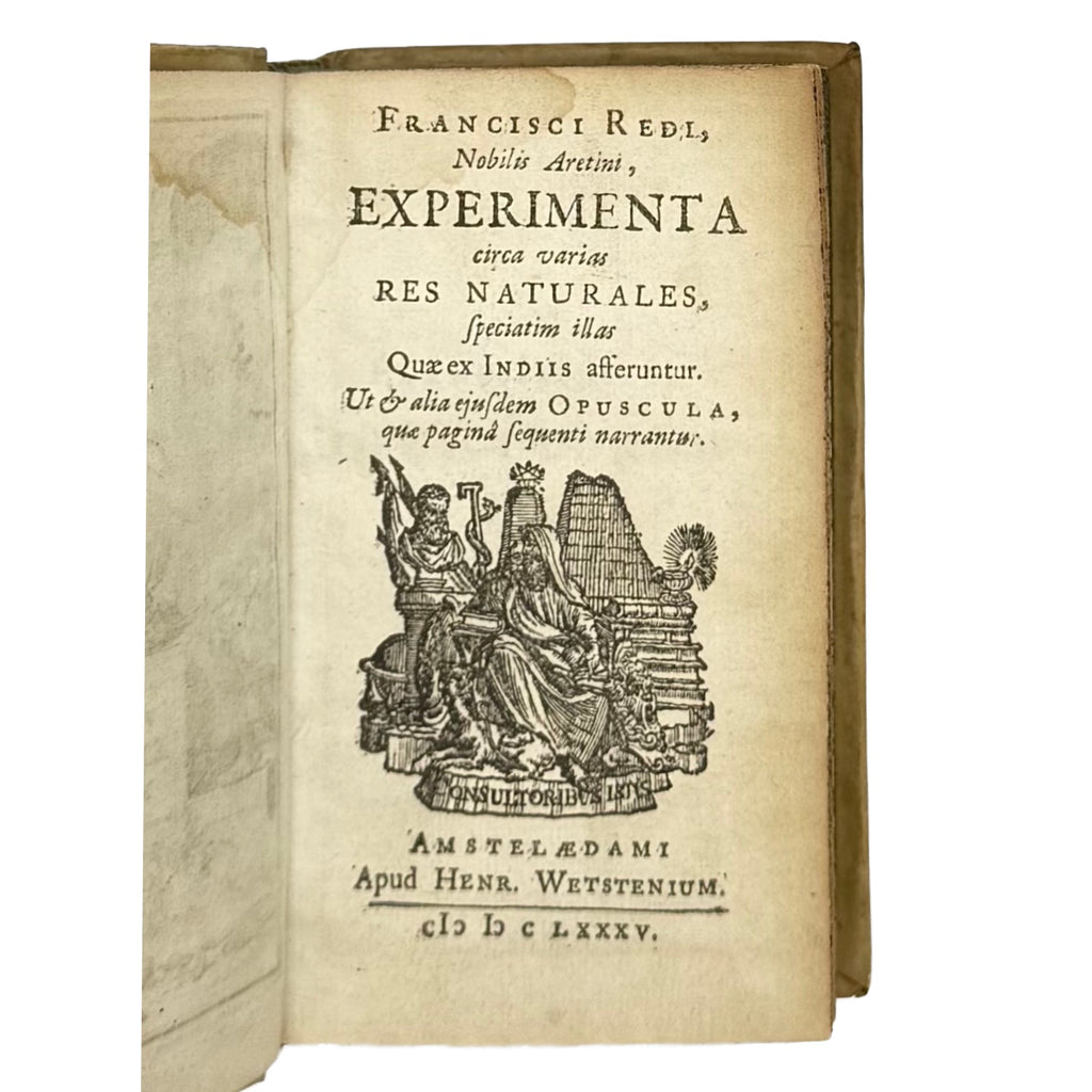 Experimenta Circa Varias Res Naturales by Redi, Francesco, a rare selected detail of the 1685 - curiosa & occulta book.