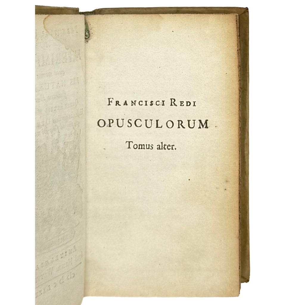 Experimenta Circa Varias Res Naturales by Redi, Francesco, a rare interior highlight of the 1685 - curiosa & occulta book.