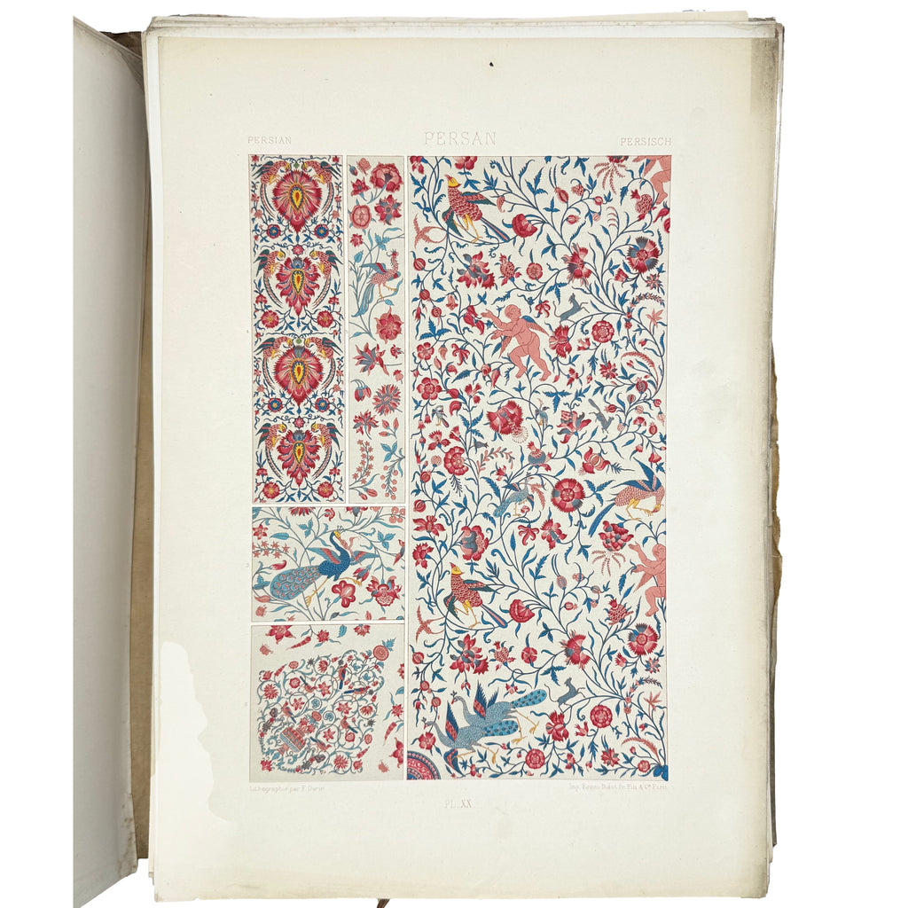 L'Ornement Polychrome by Racinet, Auguste, a rare photograph of the 1869 - illustrated book.