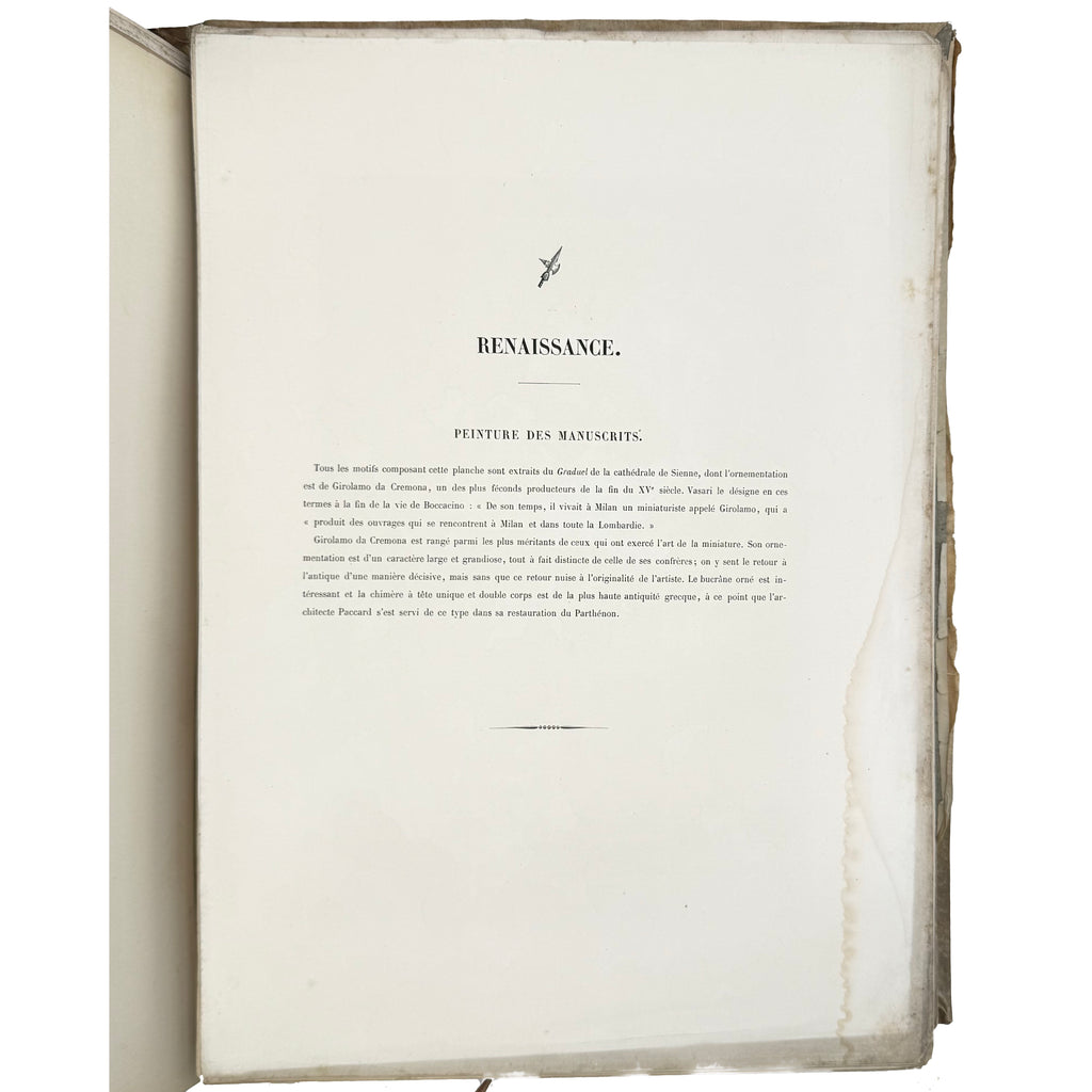 L'Ornement Polychrome by Racinet, Auguste, a rare fascinating view of the 1869 - illustrated book.