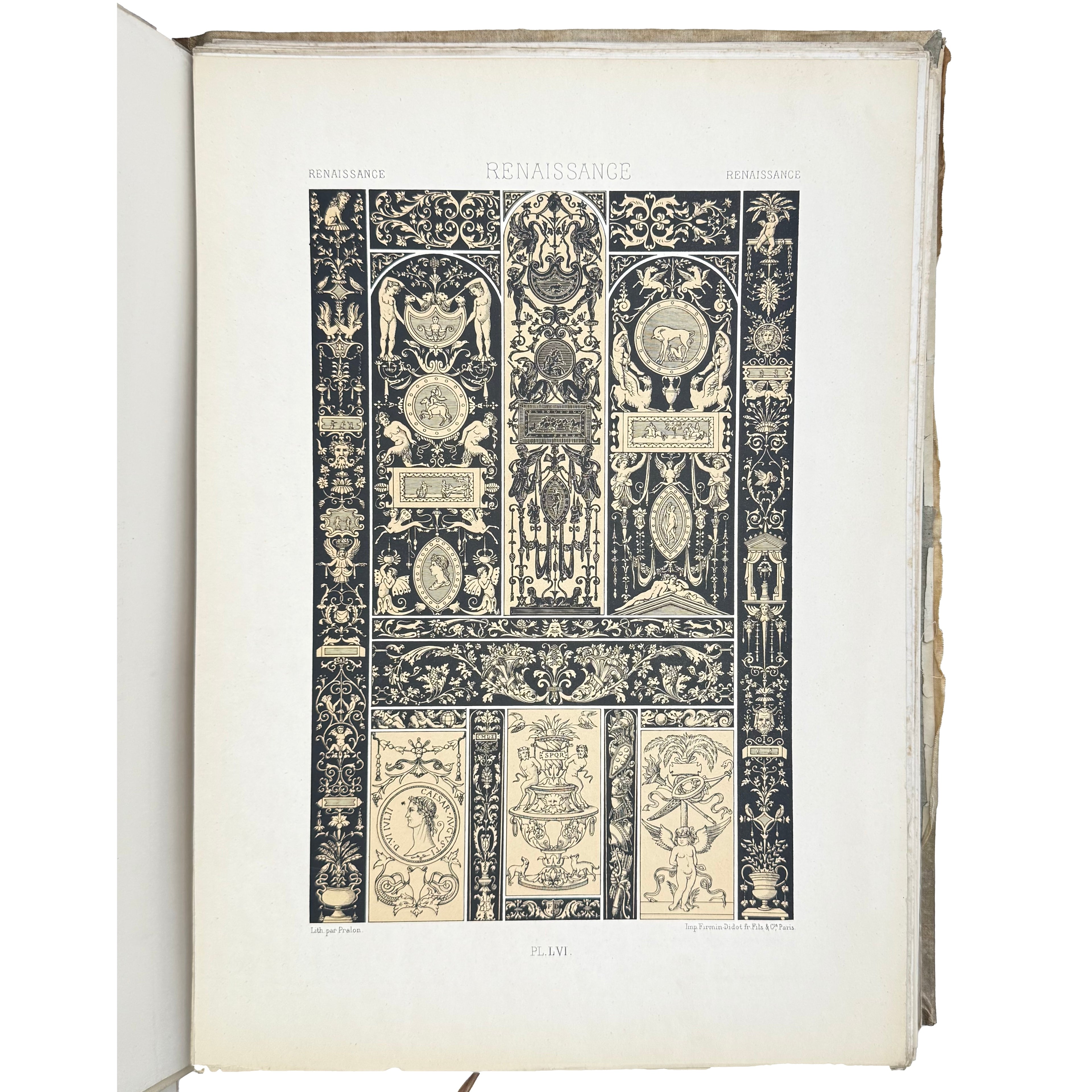L'Ornement Polychrome by Racinet, Auguste, a rare representative view of the 1869 - illustrated book.