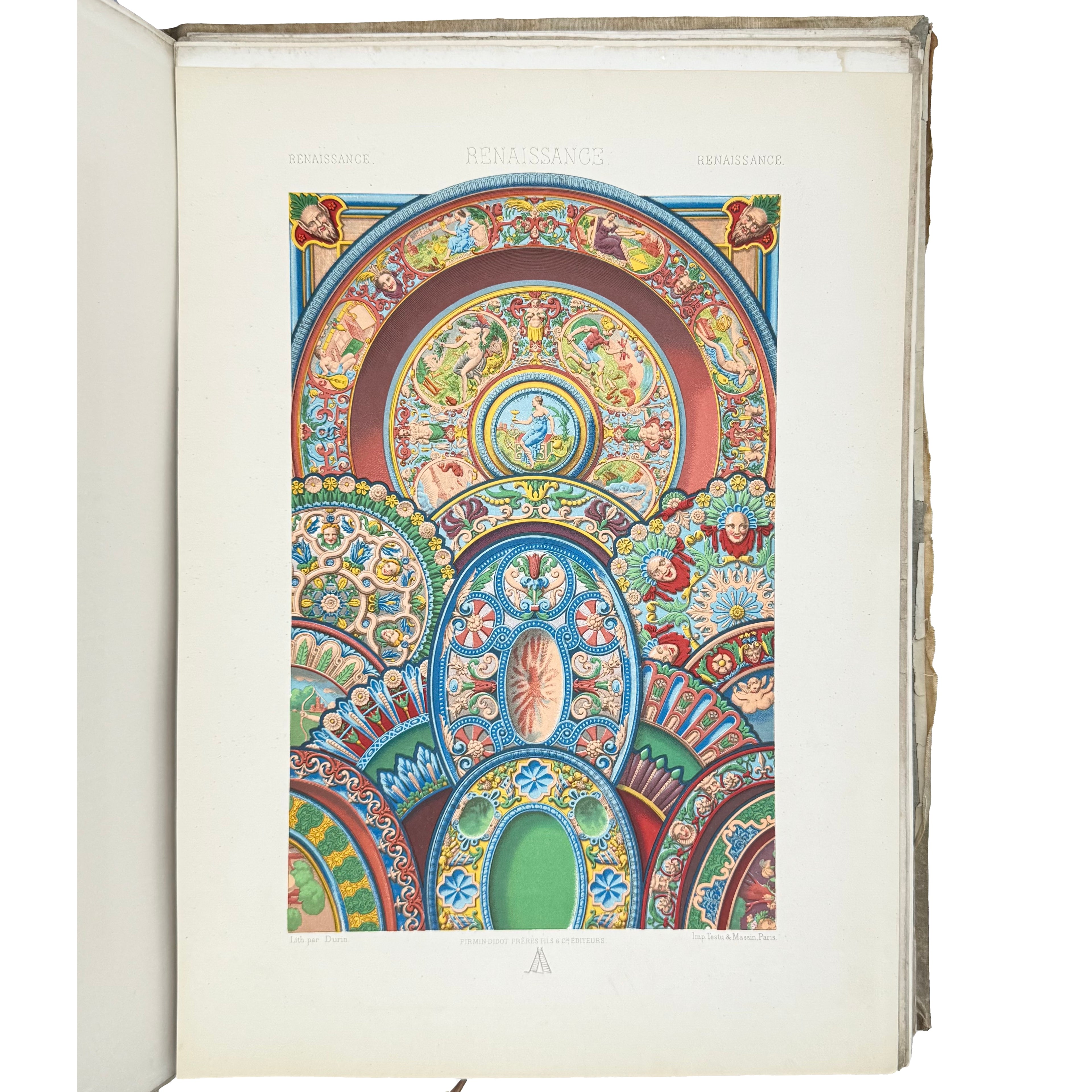 L'Ornement Polychrome by Racinet, Auguste, a rare interesting detail of the 1869 - illustrated book.
