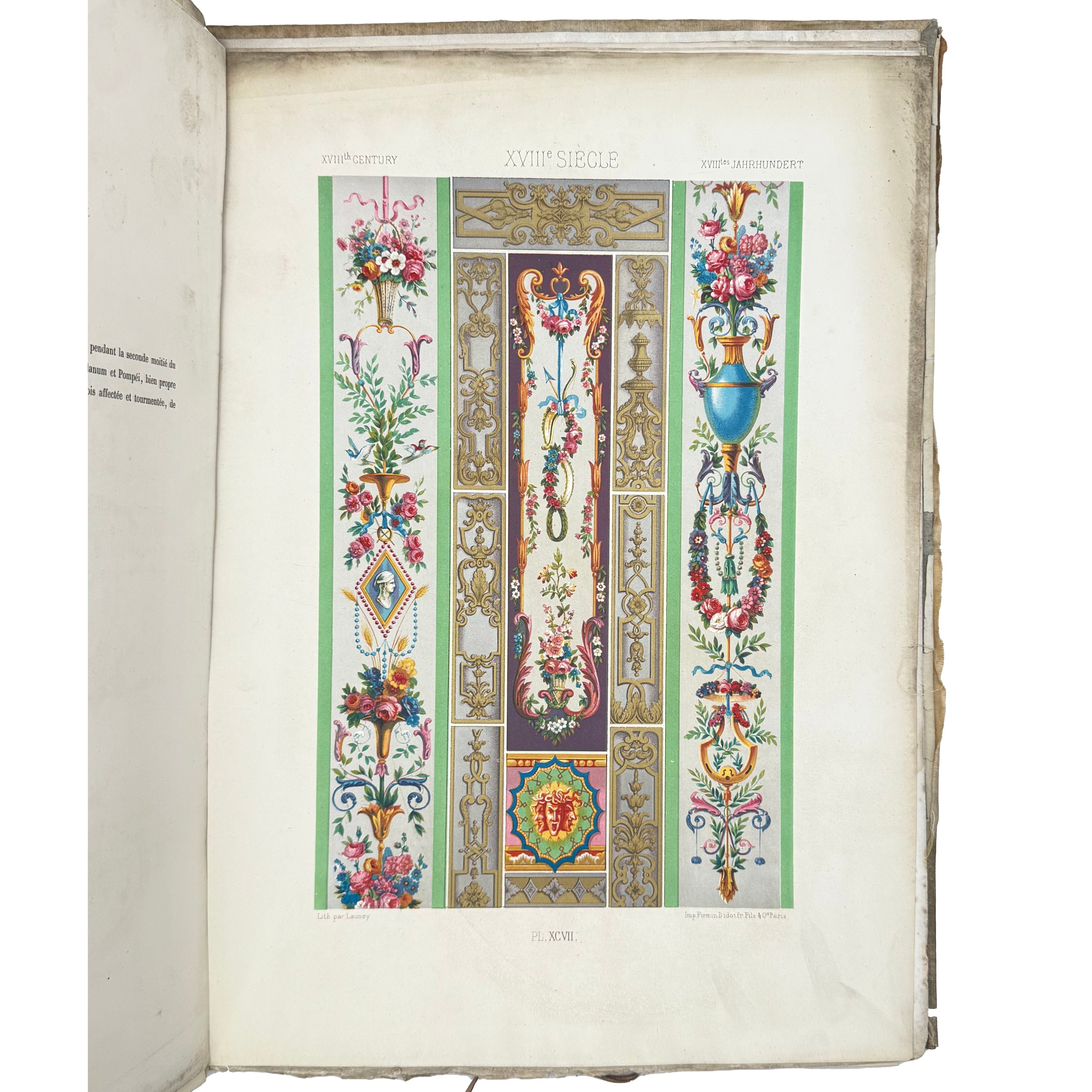 L'Ornement Polychrome by Racinet, Auguste, a rare photograph of the 1869 - illustrated book.