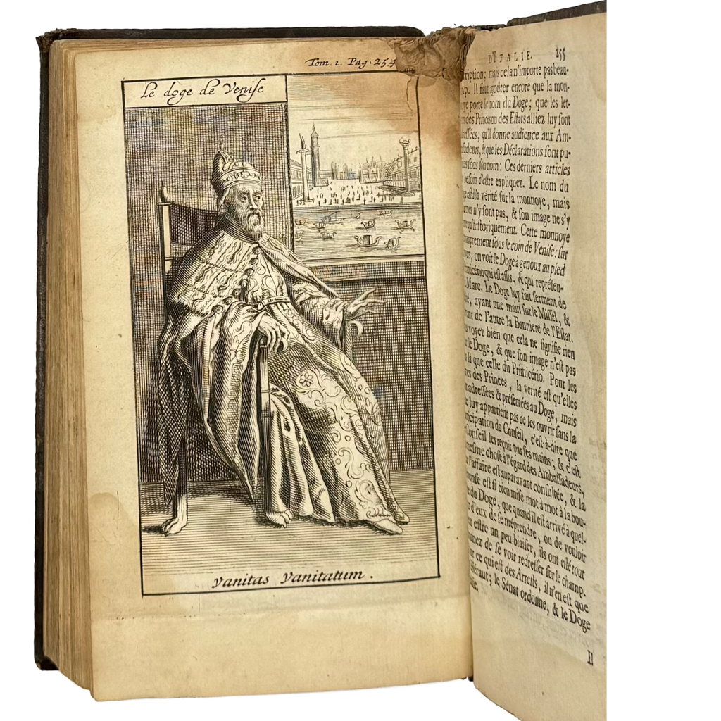 Nouveau Voyage D’Italie. Tom. I With: 3 Additional Engravings by Misson, Maximilien, a rare captivating detail of the 1698 - illustrated book.