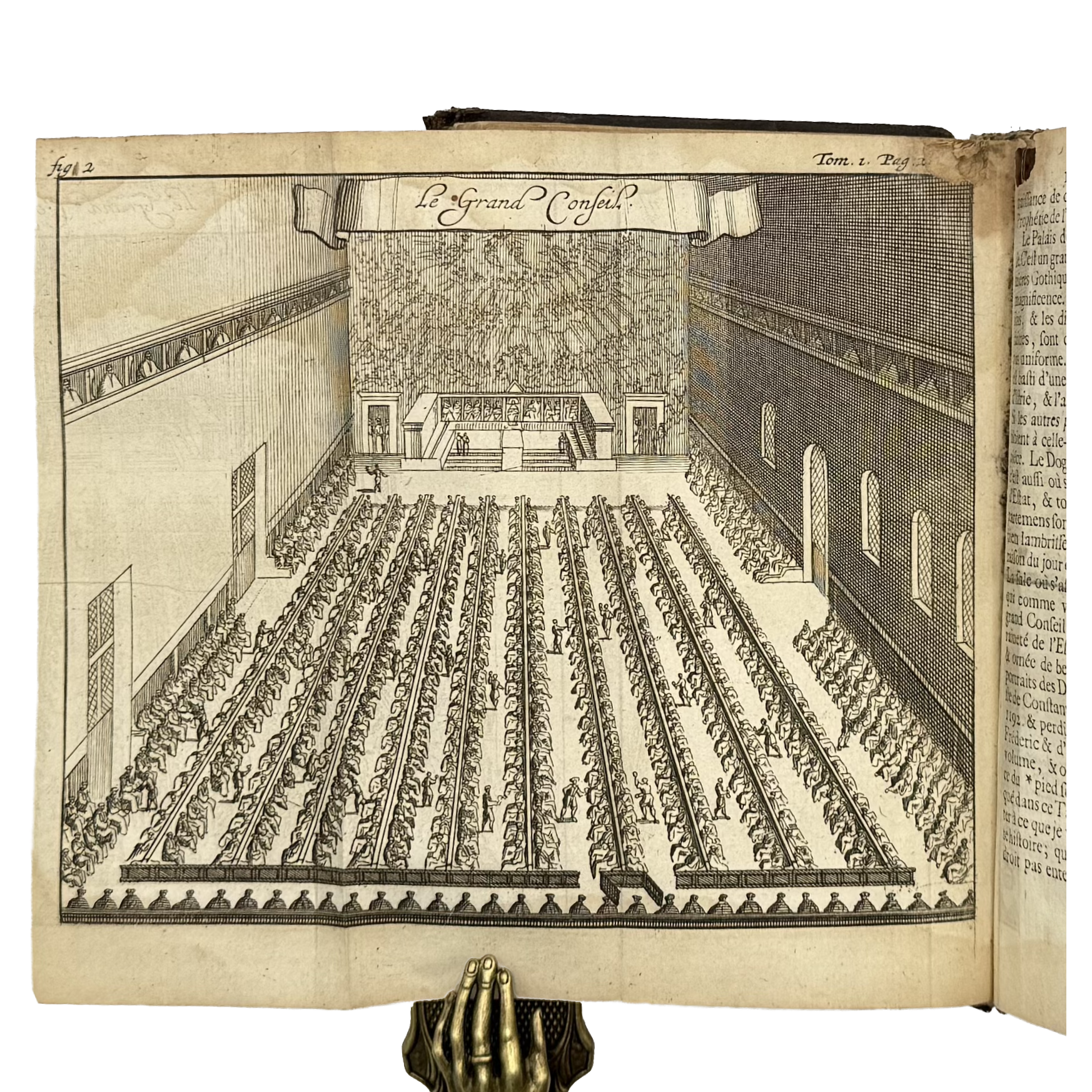 Nouveau Voyage D’Italie. Tom. I With: 3 Additional Engravings by Misson, Maximilien, a rare fascinating view of the 1698 - illustrated book.