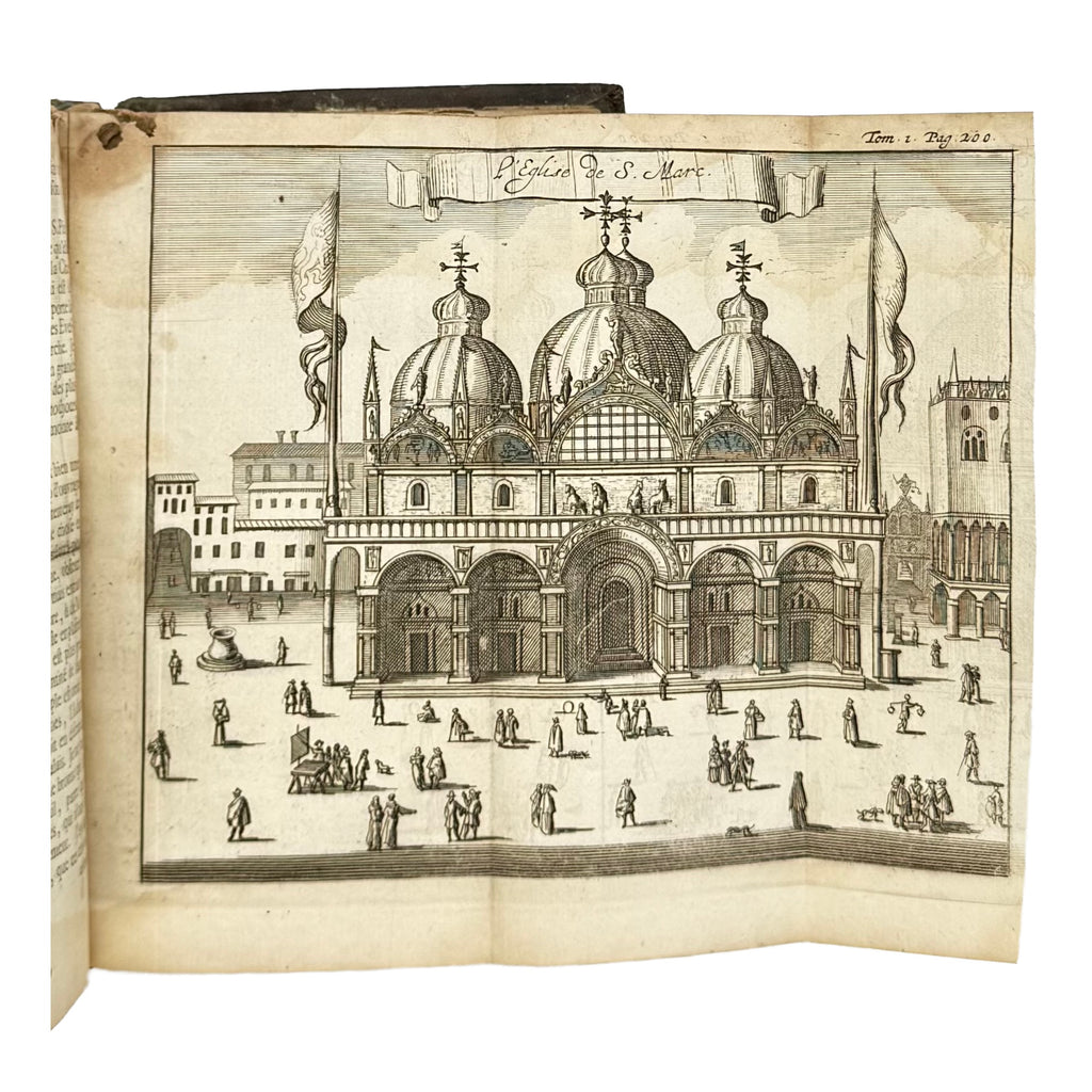 Nouveau Voyage D’Italie. Tom. I With: 3 Additional Engravings by Misson, Maximilien, a rare selected detail of the 1698 - illustrated book.