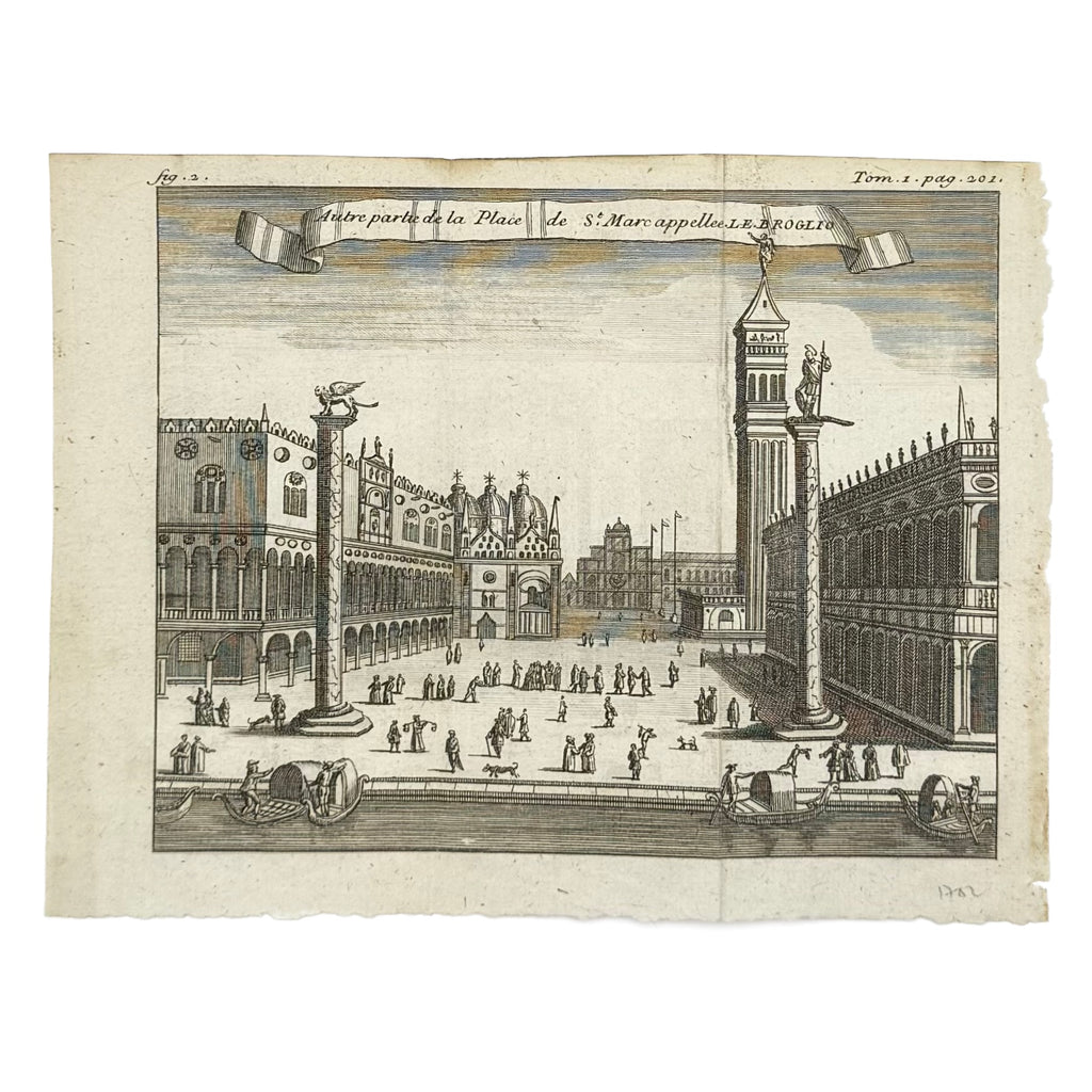 Nouveau Voyage D’Italie. Tom. I With: 3 Additional Engravings by Misson, Maximilien, a rare captivating detail of the 1698 - illustrated book.
