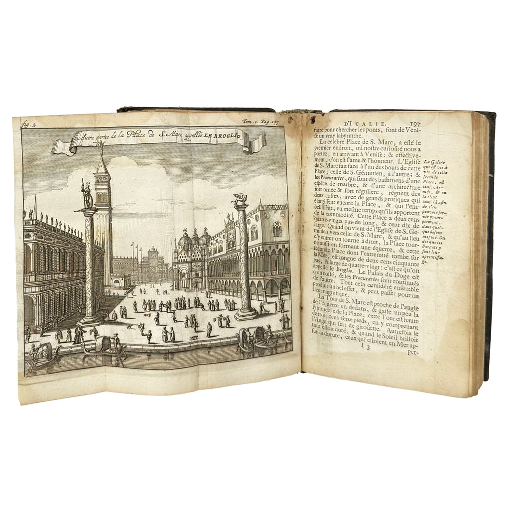 Nouveau Voyage D’Italie. Tom. I With: 3 Additional Engravings by Misson, Maximilien, a rare representative view of the 1698 - illustrated book.