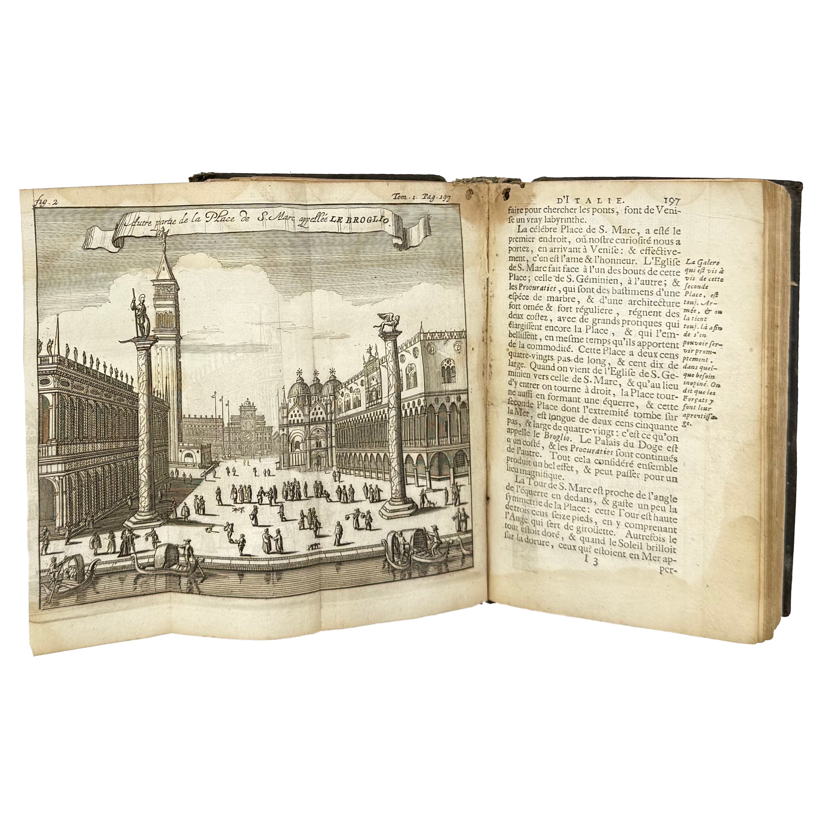 Nouveau Voyage D’Italie. Tom. I With: 3 Additional Engravings by Misson, Maximilien, a rare representative view of the 1698 - illustrated book.