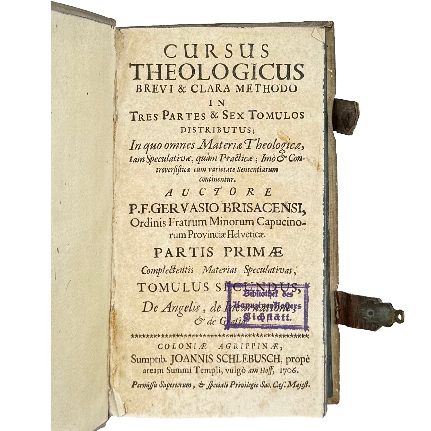 Cursus Theologicus by Giovio, Paolo, a rare fascinating view of the 1706 - classics book.