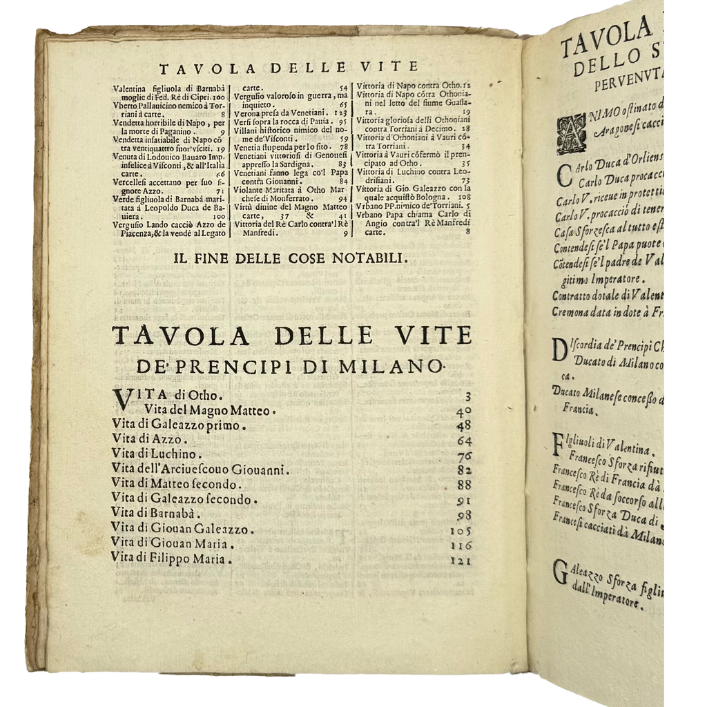 Vite Dei Dodici Visconti by Giovio, Paolo, a rare image from the book of the 1645 - illustrated book.