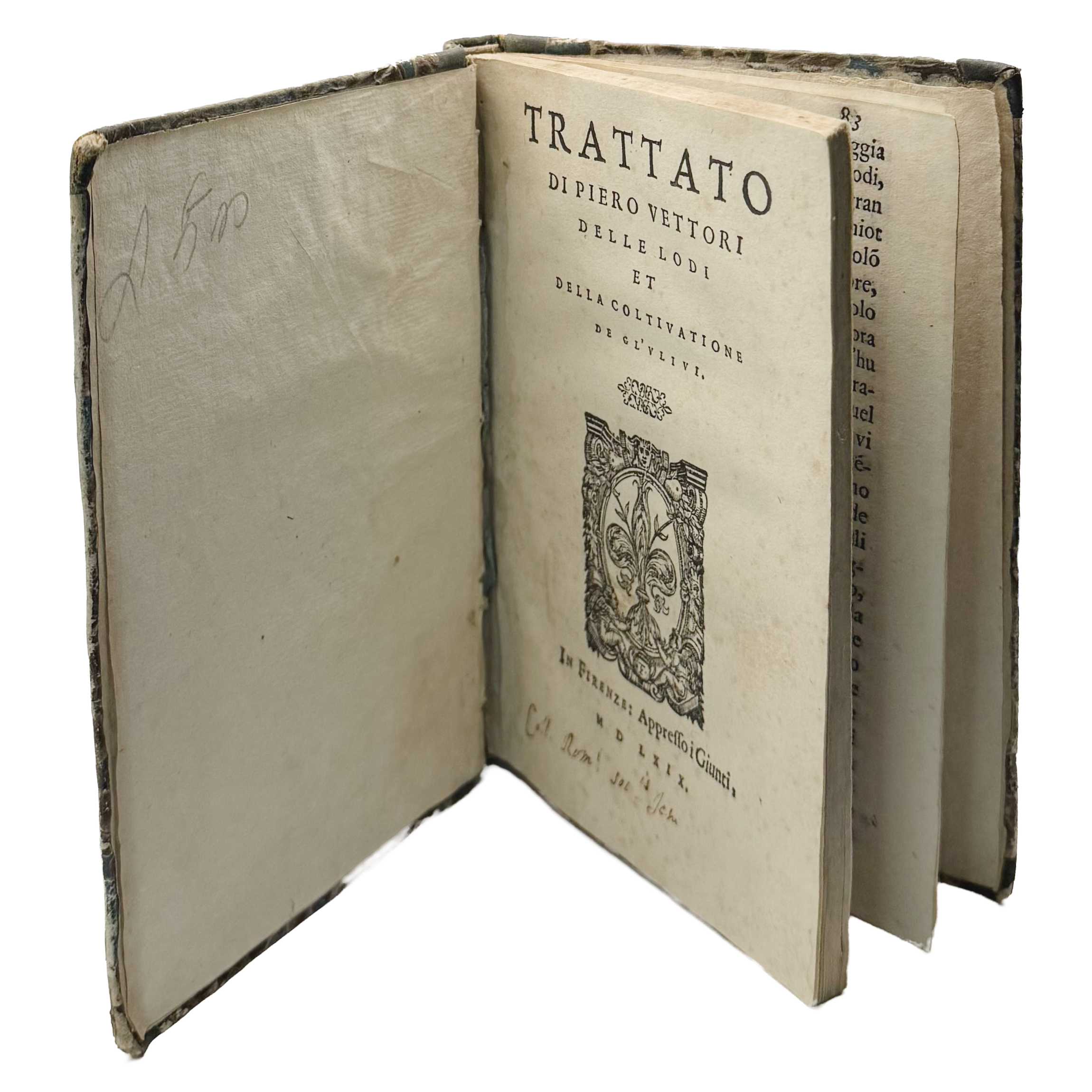 Trattato Di Pietro Vettori Delle Lodi Et Della Coltivazione De Gl'Ulivi by Vettori, Pietro, a rare fascinating view of the 1569 - classics book.