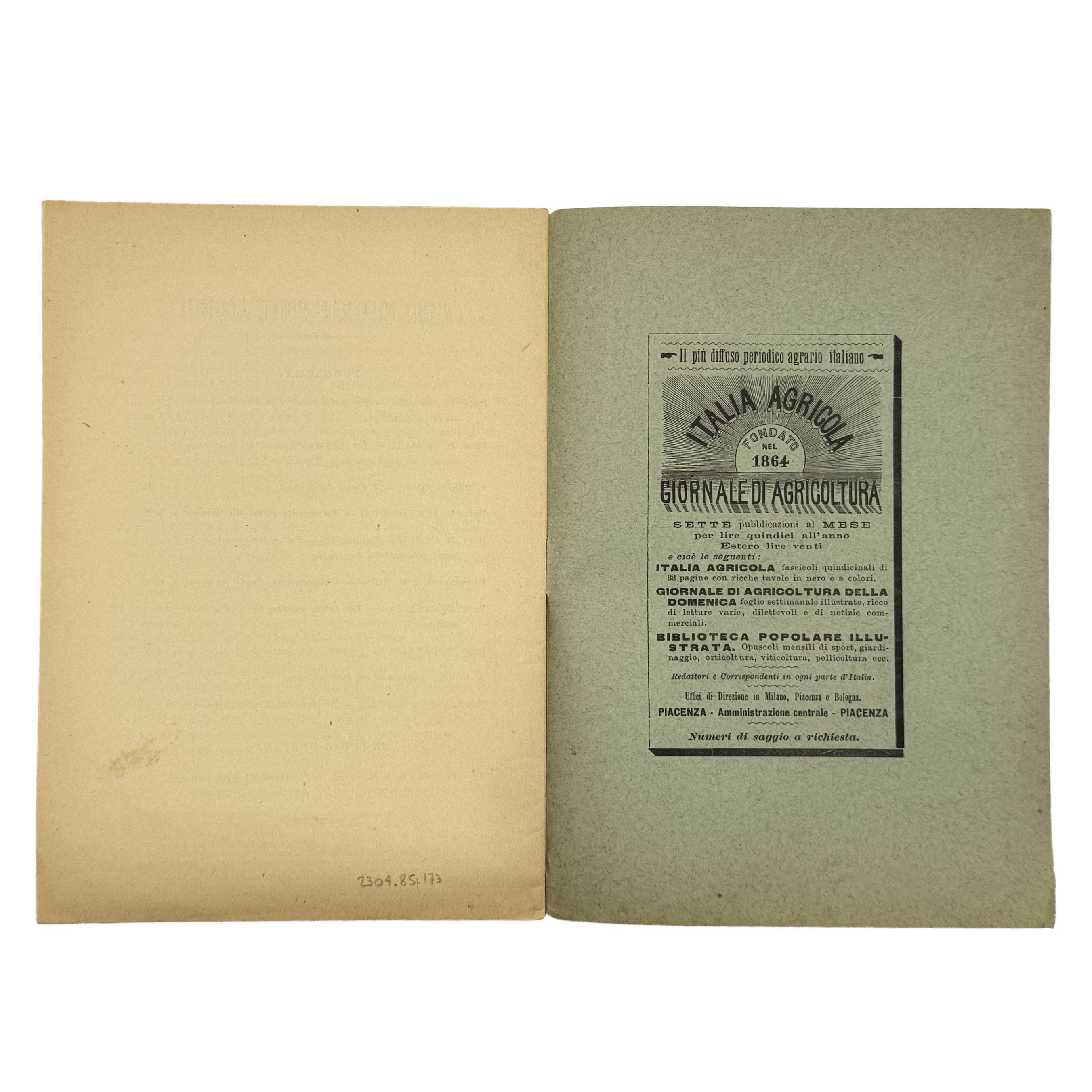 La Lotta Contro La Tignola Dell'Uva by Cavazza, Domizio, a rare captivating detail of the 1891 - wine book.