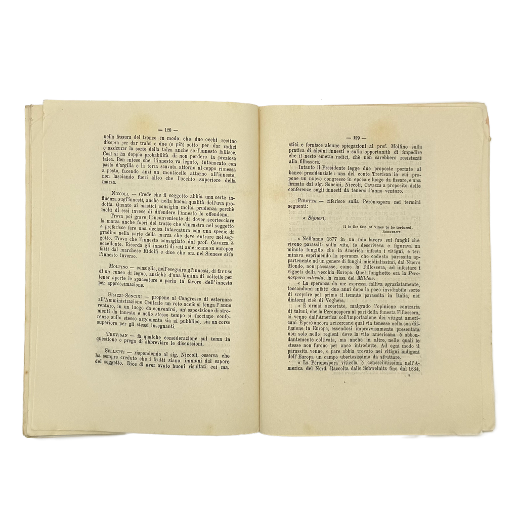 Atti Del Primo Congresso Per Le Malattie Della Vite by Various Authors, a rare example from the work of the 1882 - wine book.