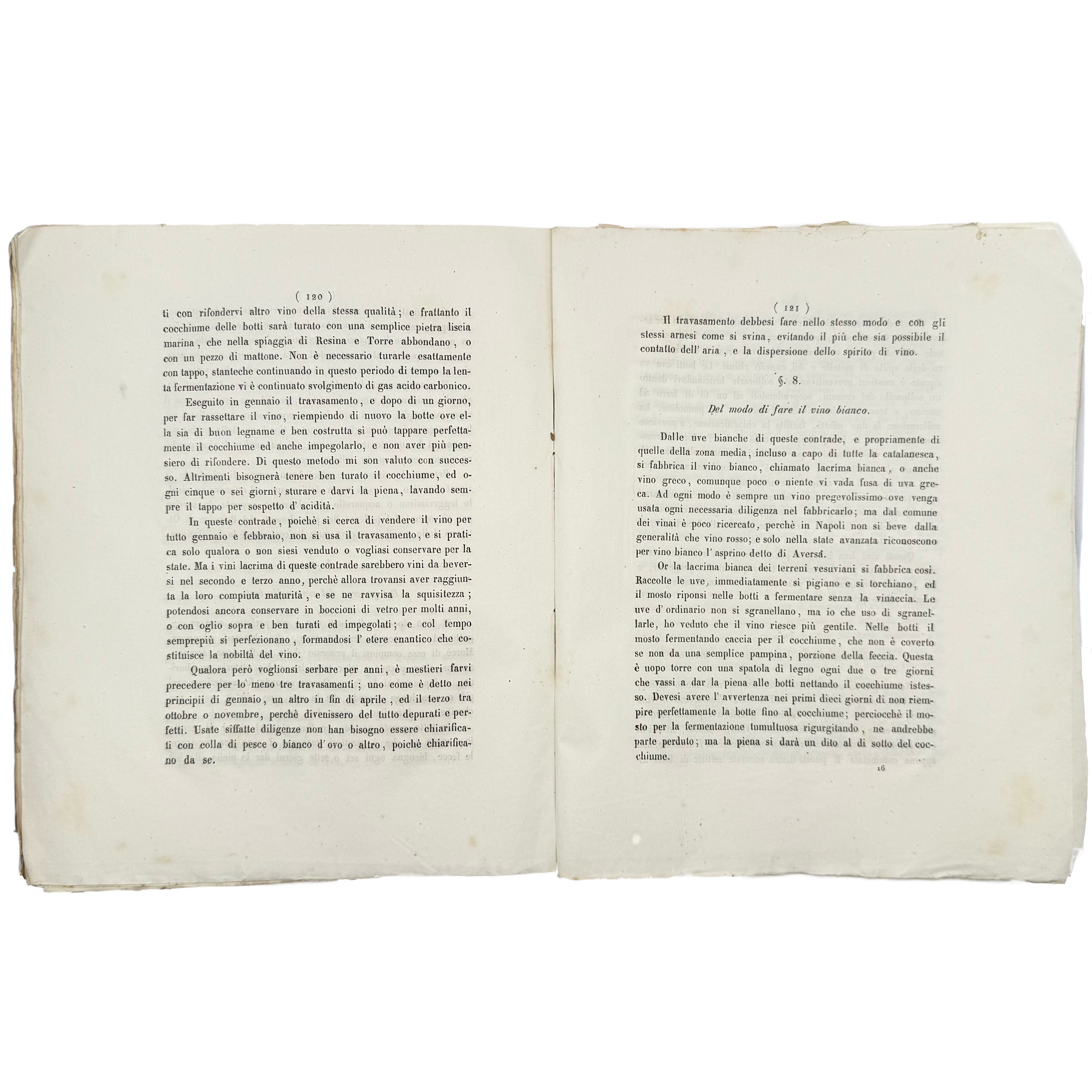 Delle Varietà De' Vitigni Del Vesuvio E Del Somma by Semmola, Vincenzo, a rare feature view of the 1848 - wine book.