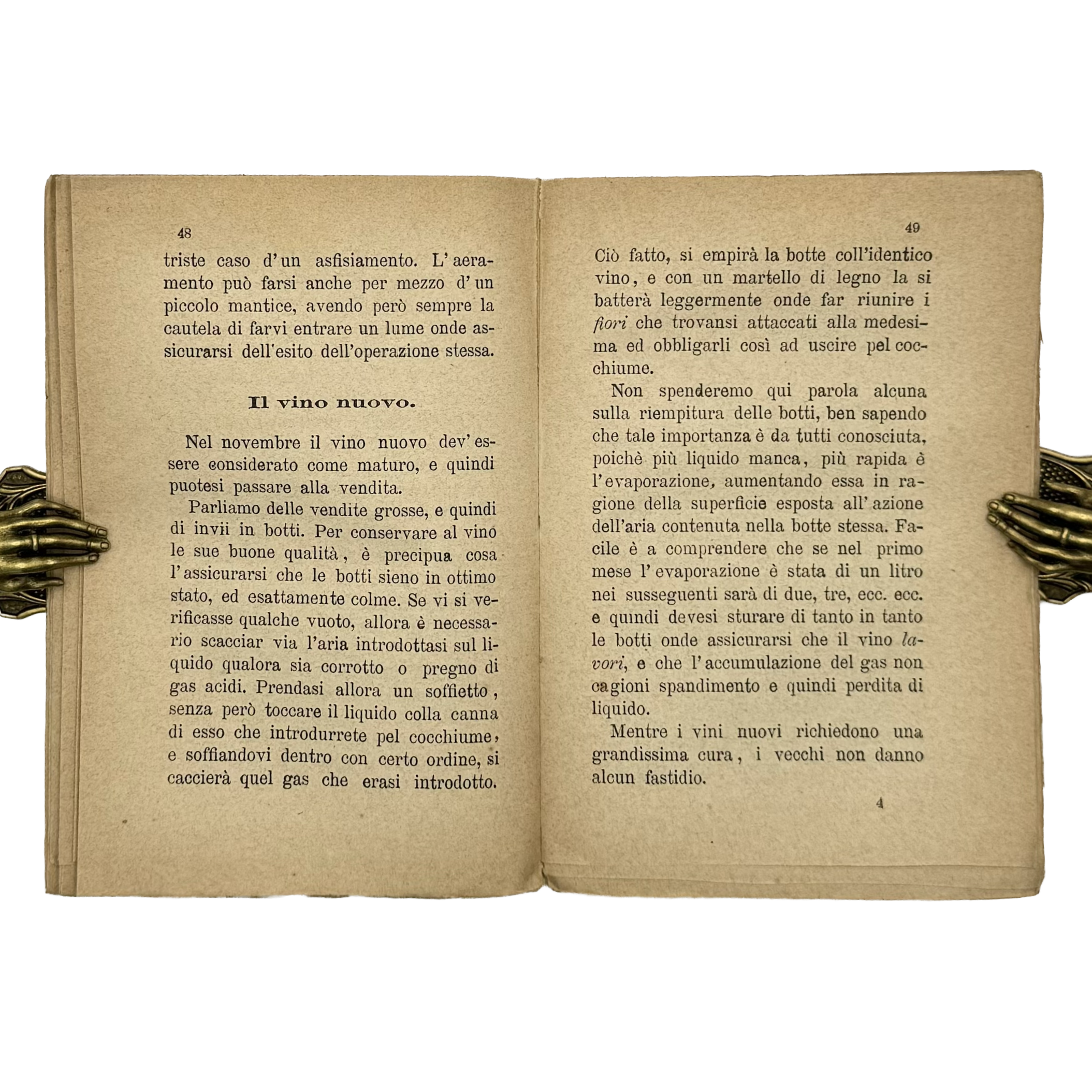 Il Nuovo Cantiniere by Busnelli, Valerio, a rare image from the book of the 1879 - wine book.