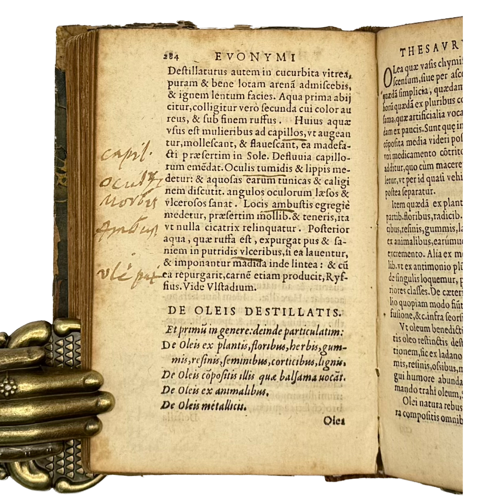 Thesaurus Euonymi Philiatri De Remediis Secretis by Gesner, Conrad, a rare view of the 1554 - illustrated book.