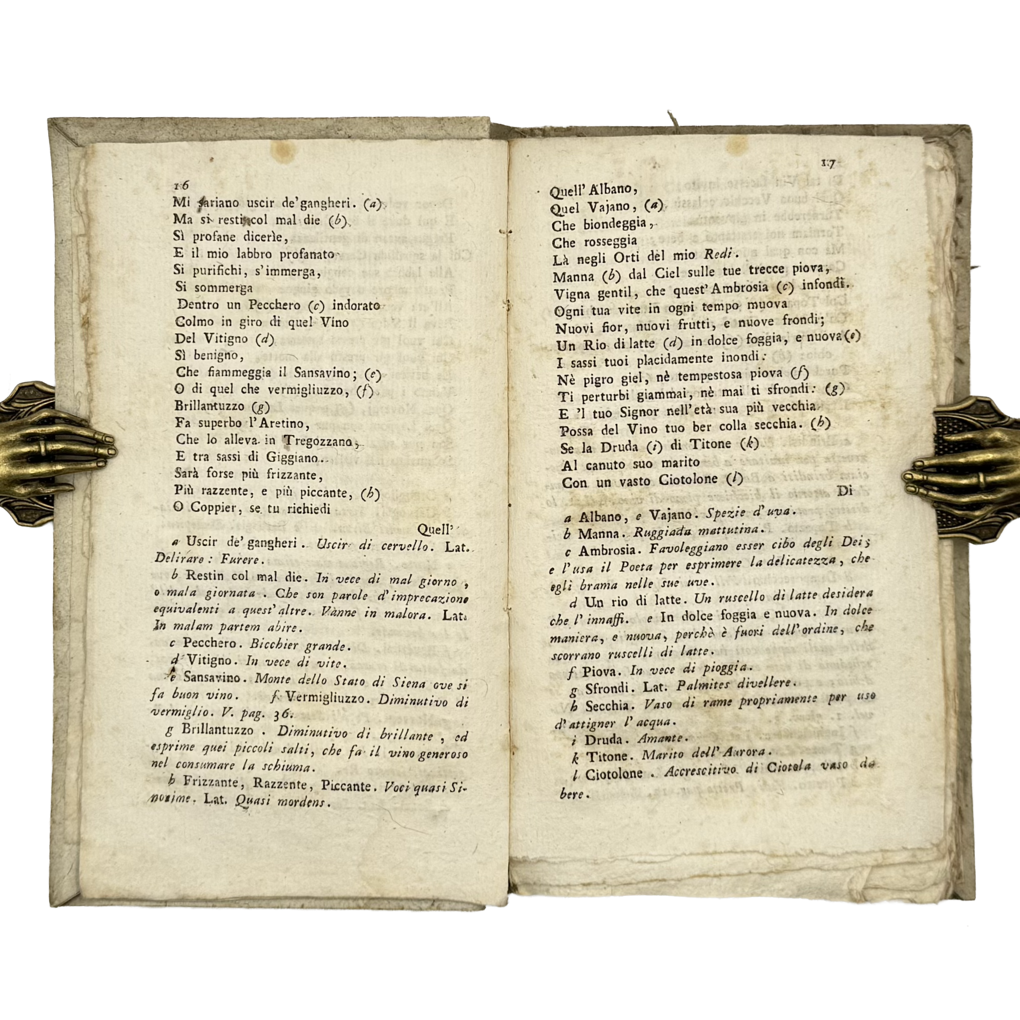Bacco In Toscana by Redi, Francesco, a rare interior highlight of the 1791 - wine book.