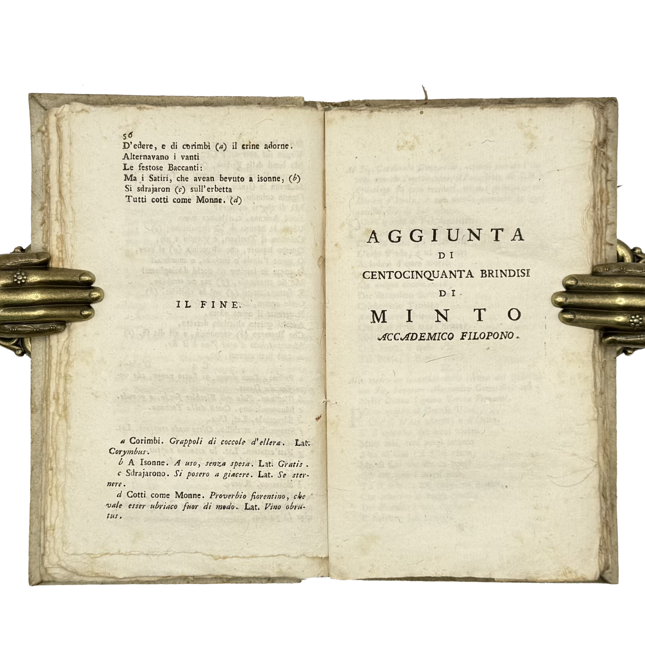Bacco In Toscana by Redi, Francesco, a rare detail view of the 1791 - wine book.