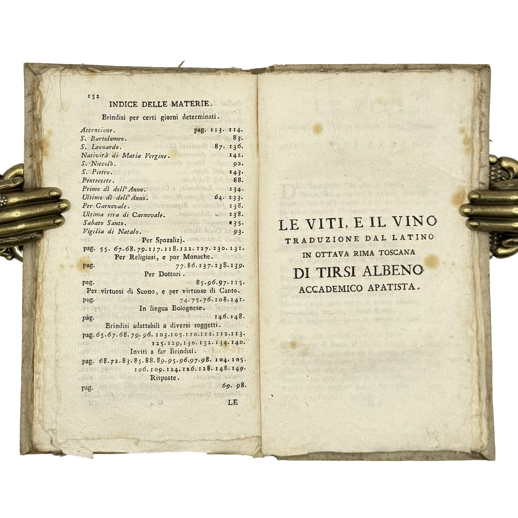 Bacco In Toscana by Redi, Francesco, a rare image from the book of the 1791 - wine book.