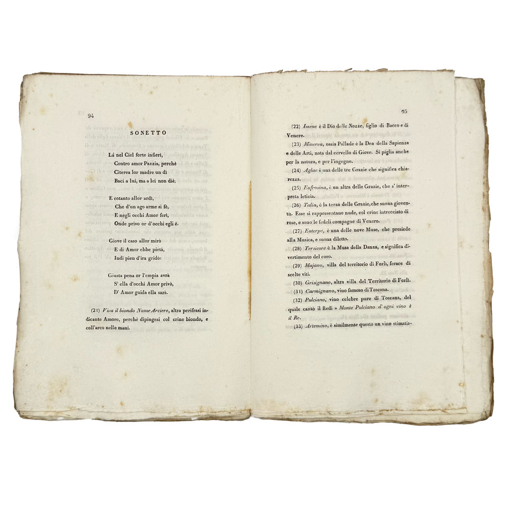 Il Bacco In Romagna by Piolanti, Giuseppe, a rare feature view of the 1839 - wine book.