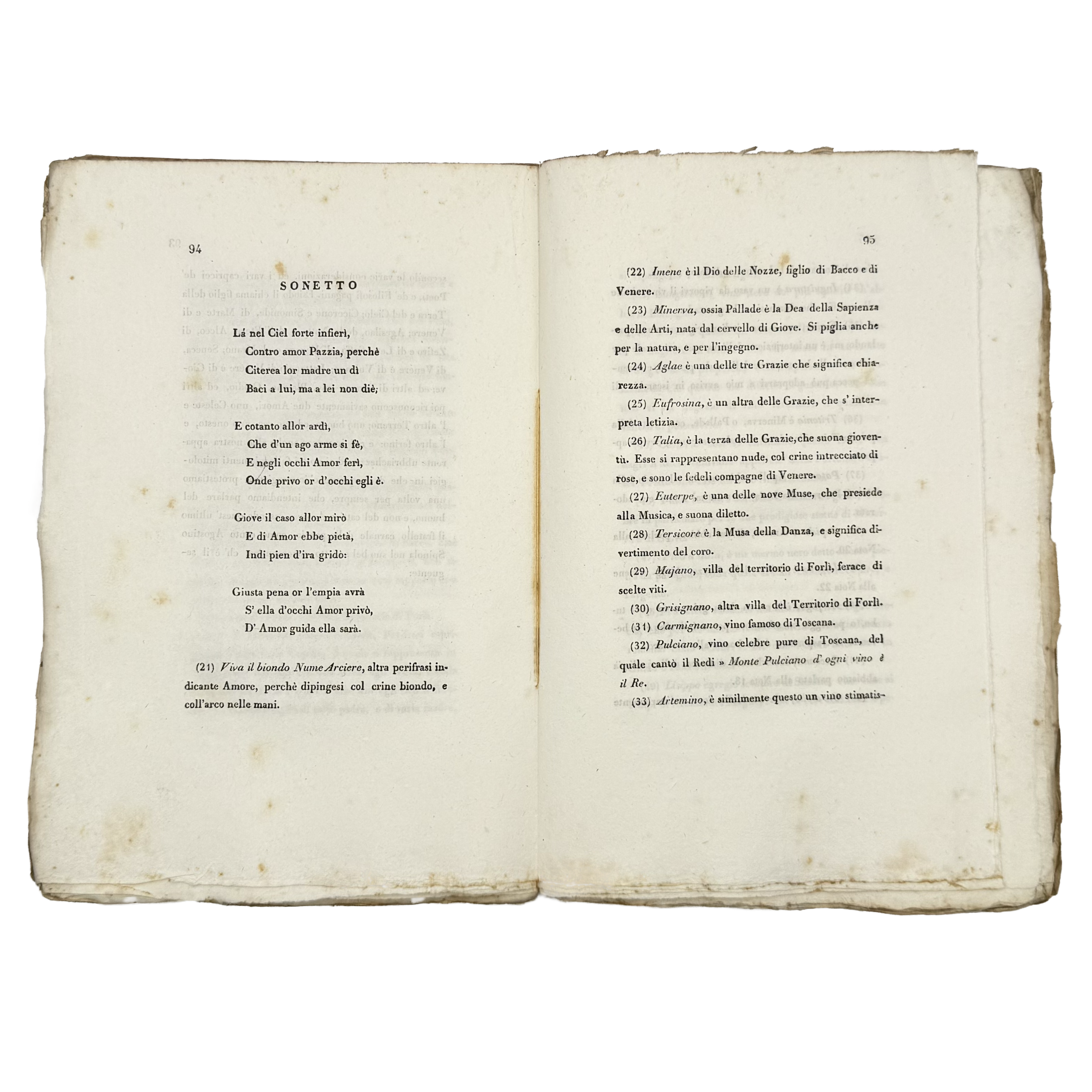 Il Bacco In Romagna by Piolanti, Giuseppe, a rare feature view of the 1839 - wine book.