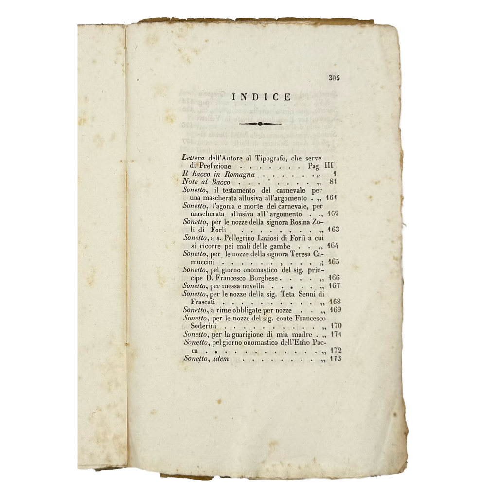 Il Bacco In Romagna by Piolanti, Giuseppe, a rare notable image of the 1839 - wine book.