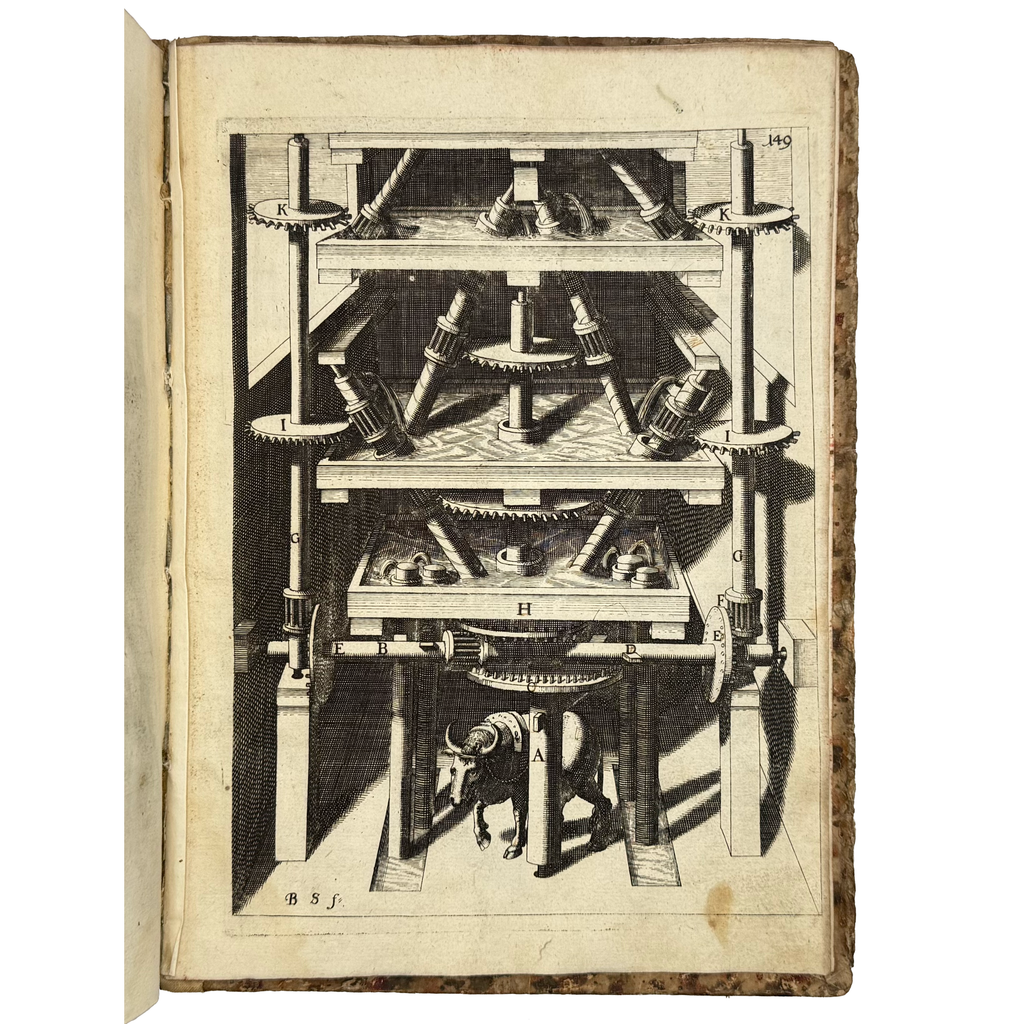 Theatrum Machinarum Novum by Böckler, Georg Andreas, a rare photograph of the 1662 - illustrated book.