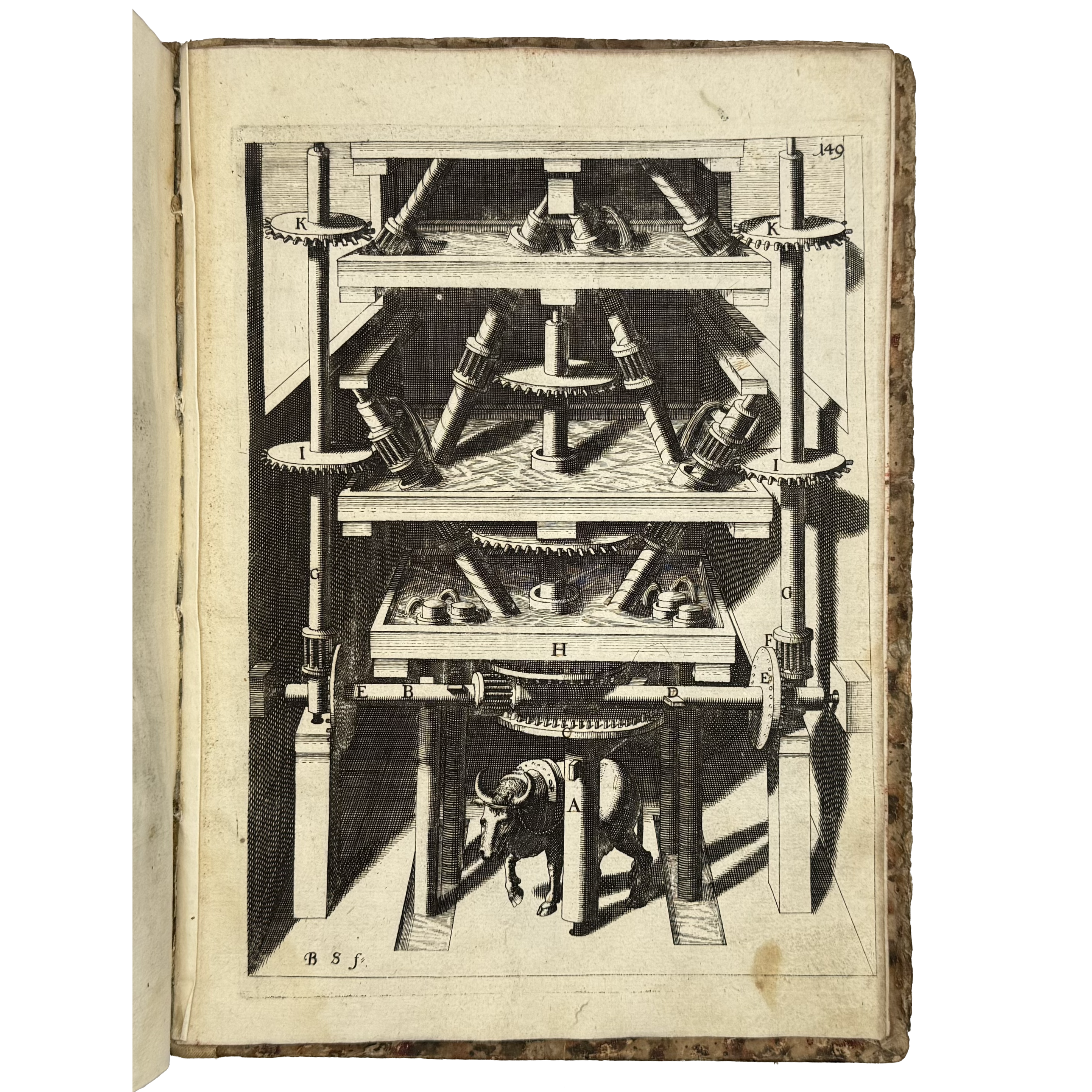 Theatrum Machinarum Novum by Böckler, Georg Andreas, a rare photograph of the 1662 - illustrated book.