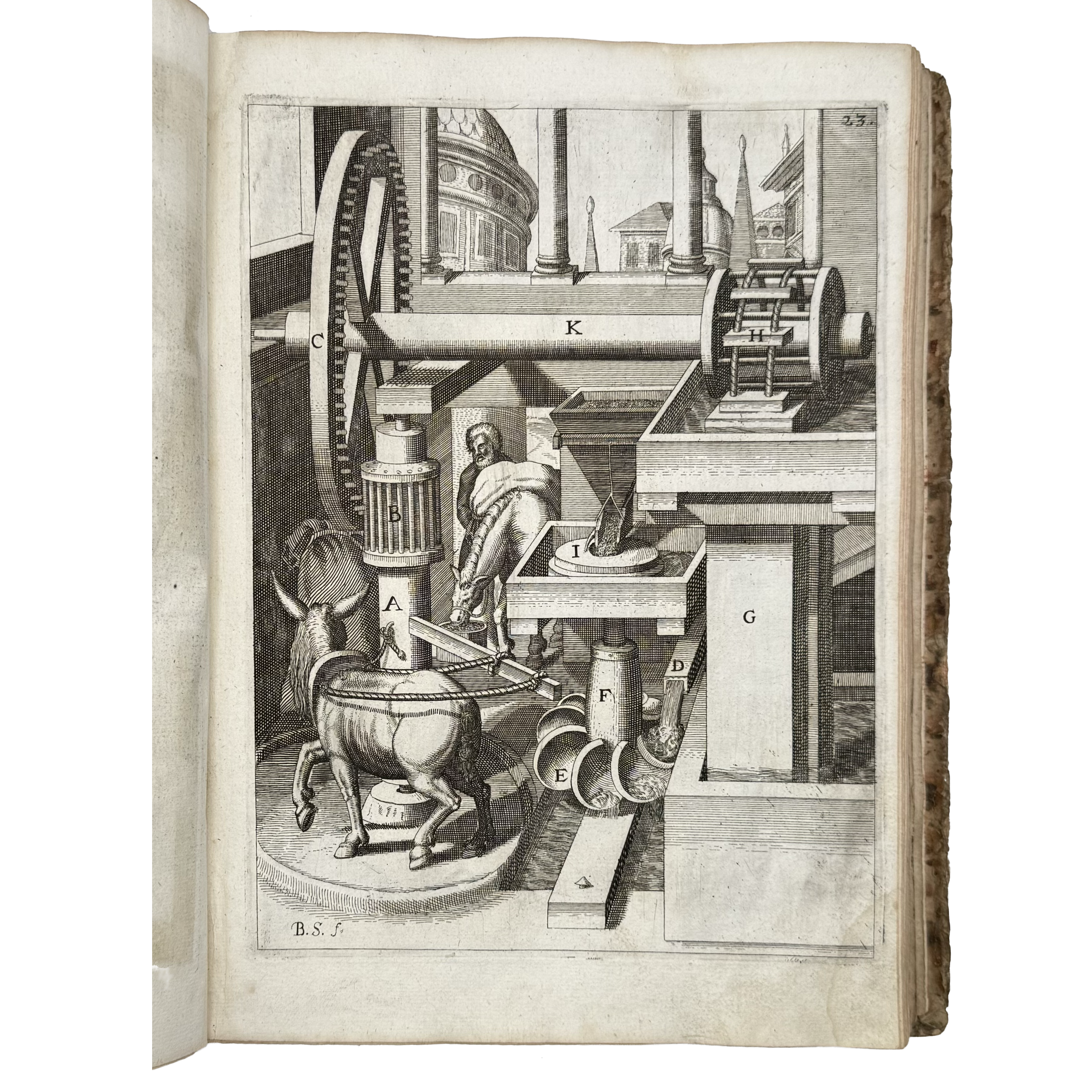 Theatrum Machinarum Novum by Böckler, Georg Andreas, a rare interesting detail of the 1662 - illustrated book.
