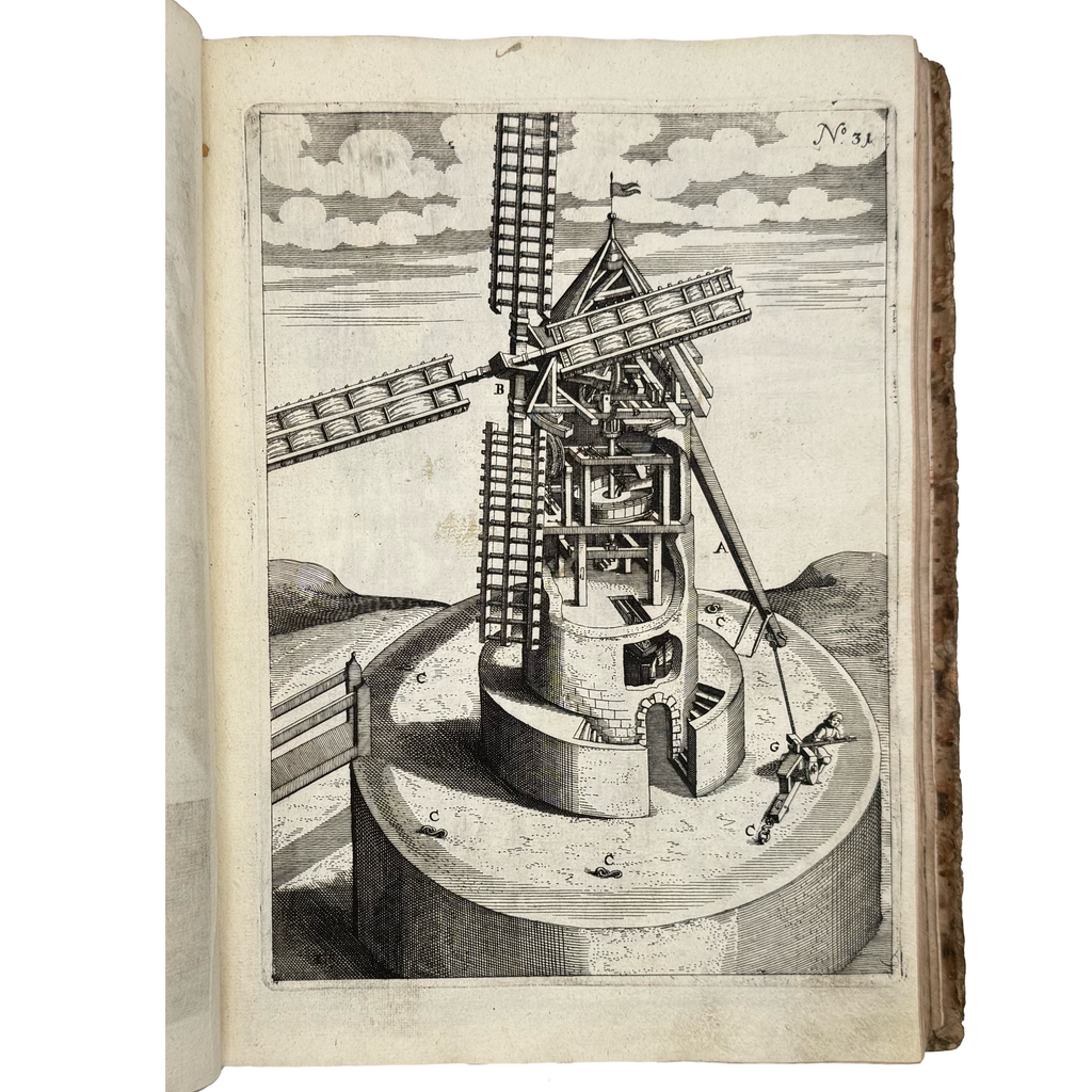 Theatrum Machinarum Novum by Böckler, Georg Andreas, a rare detail view of the 1662 - illustrated book.