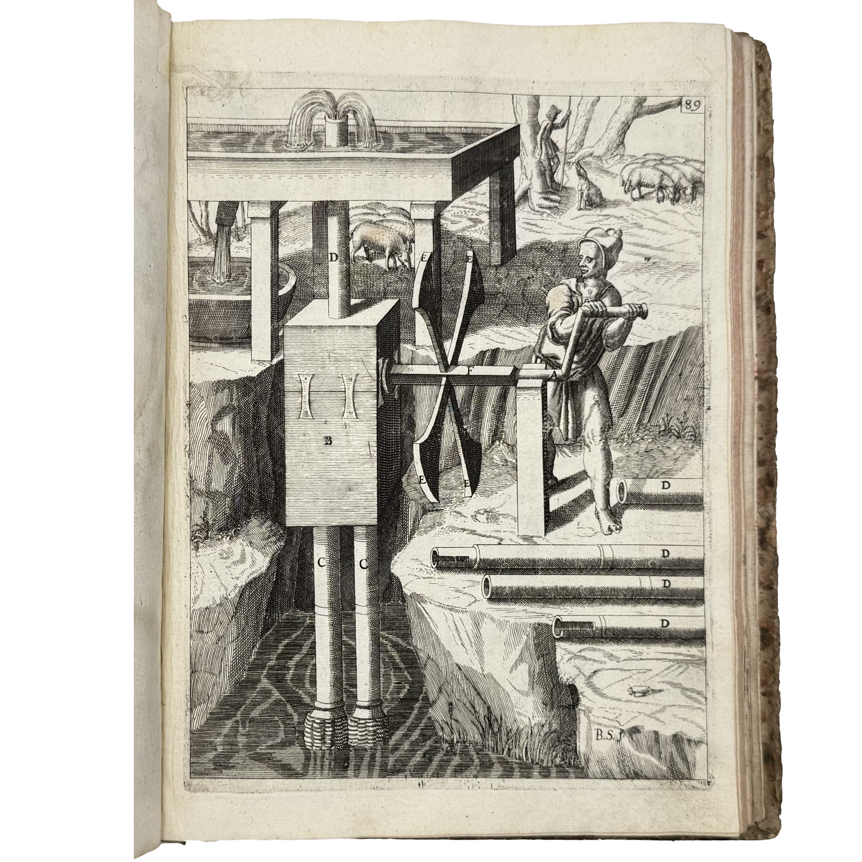 Theatrum Machinarum Novum by Böckler, Georg Andreas, a rare image from the book of the 1662 - illustrated book.