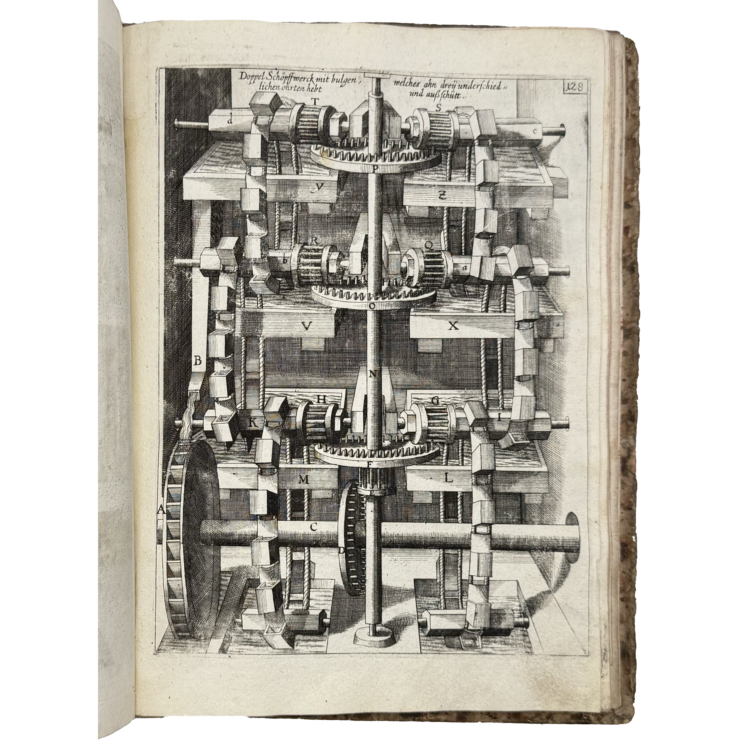 Theatrum Machinarum Novum by Böckler, Georg Andreas, a rare representative view of the 1662 - illustrated book.