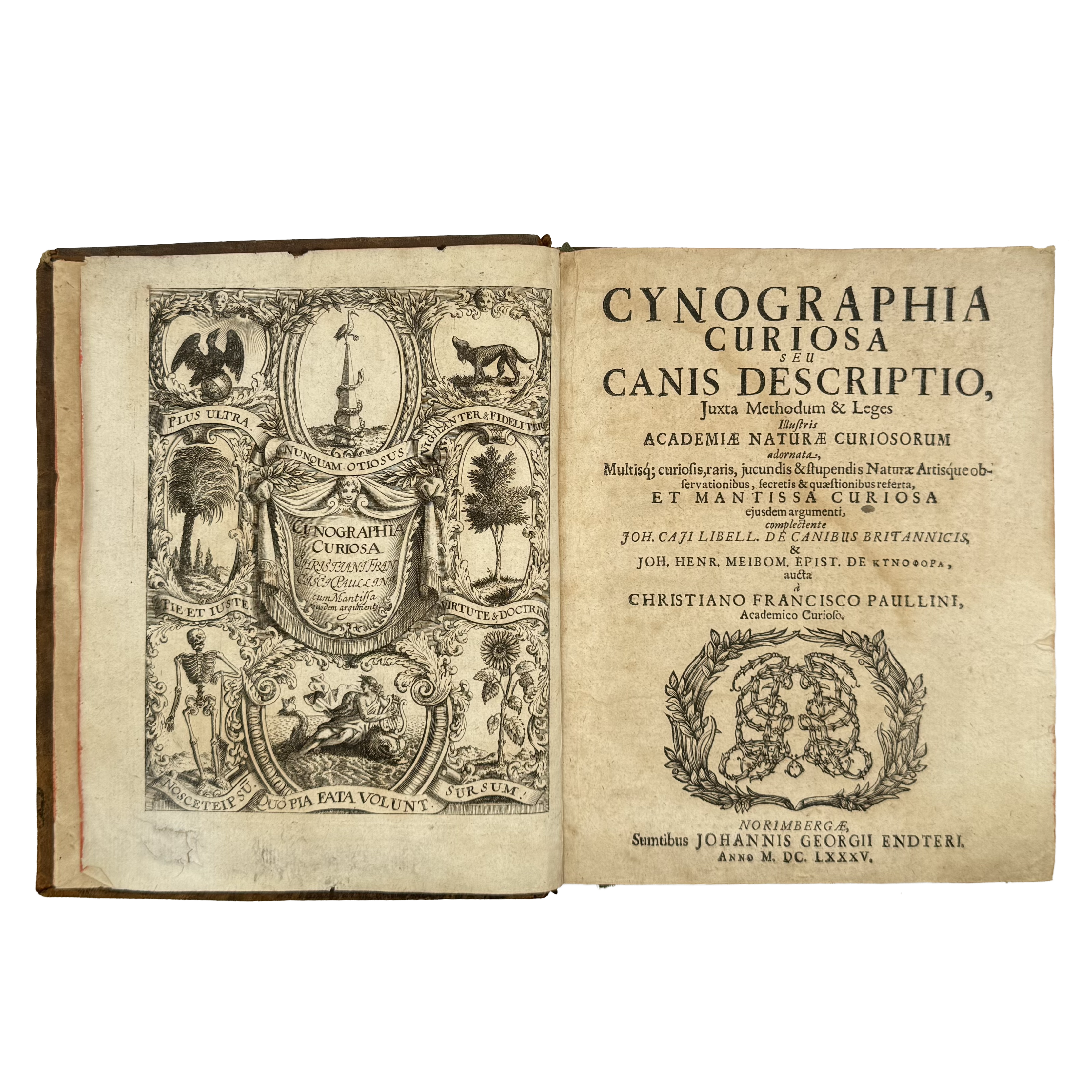 Cynographia Curiosa Seu Canis Descriptio by Paullini, Christian Franz; Paolini, Cristiano Francesco, a rare feature view of the 1685 - curiosa & occulta book.