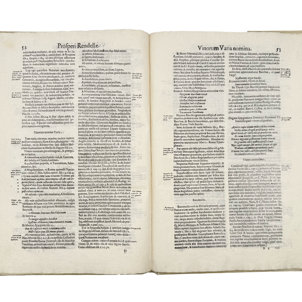 Tractatus De Vinea, Vindemia Et Vino by Rendella, Prospero, a rare interesting detail of the 1629 - wine book.