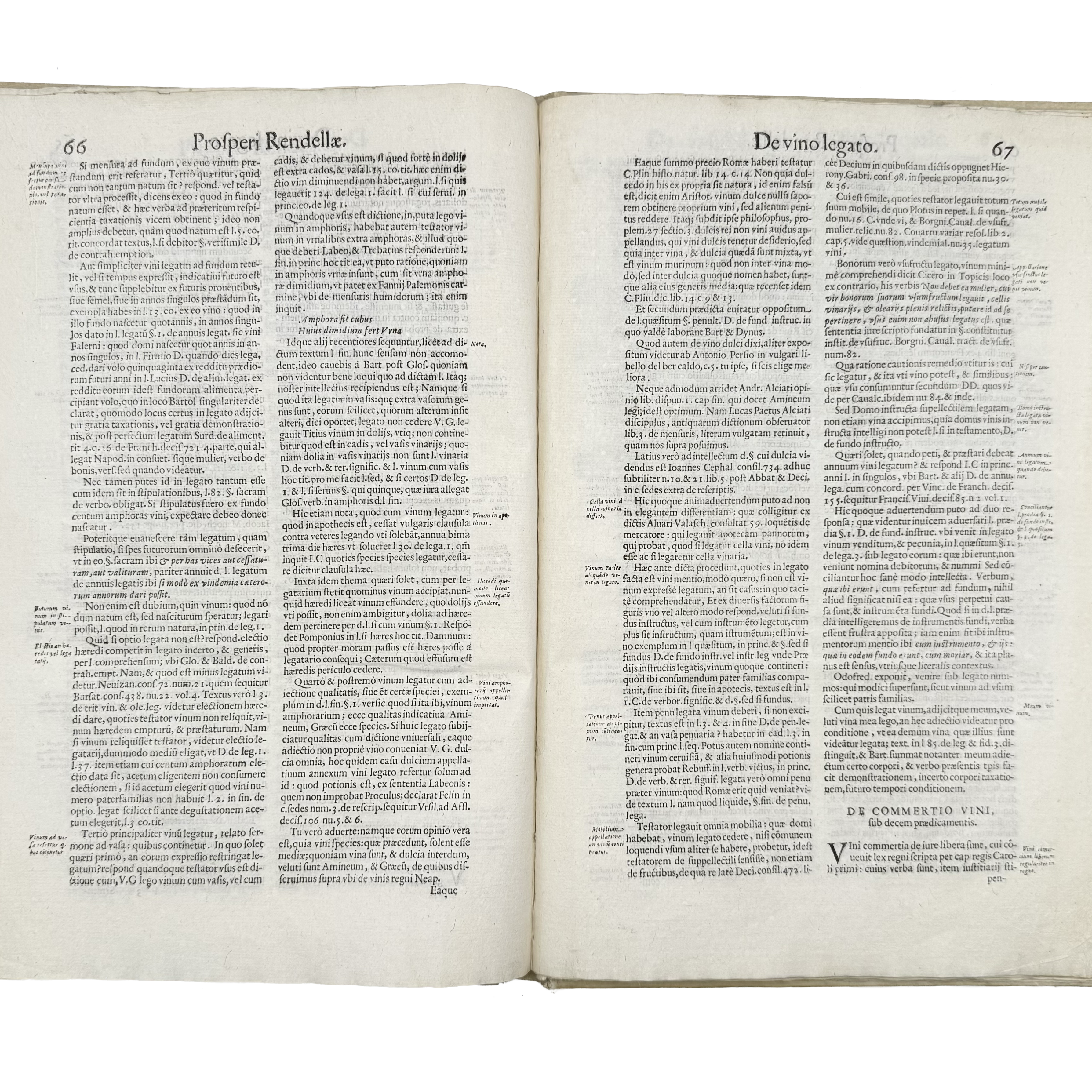 Tractatus De Vinea, Vindemia Et Vino by Rendella, Prospero, a rare representative view of the 1629 - wine book.