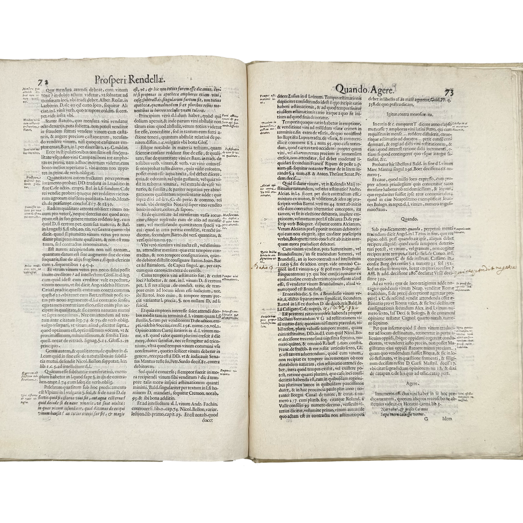 Tractatus De Vinea, Vindemia Et Vino by Rendella, Prospero, a rare view of the 1629 - wine book.
