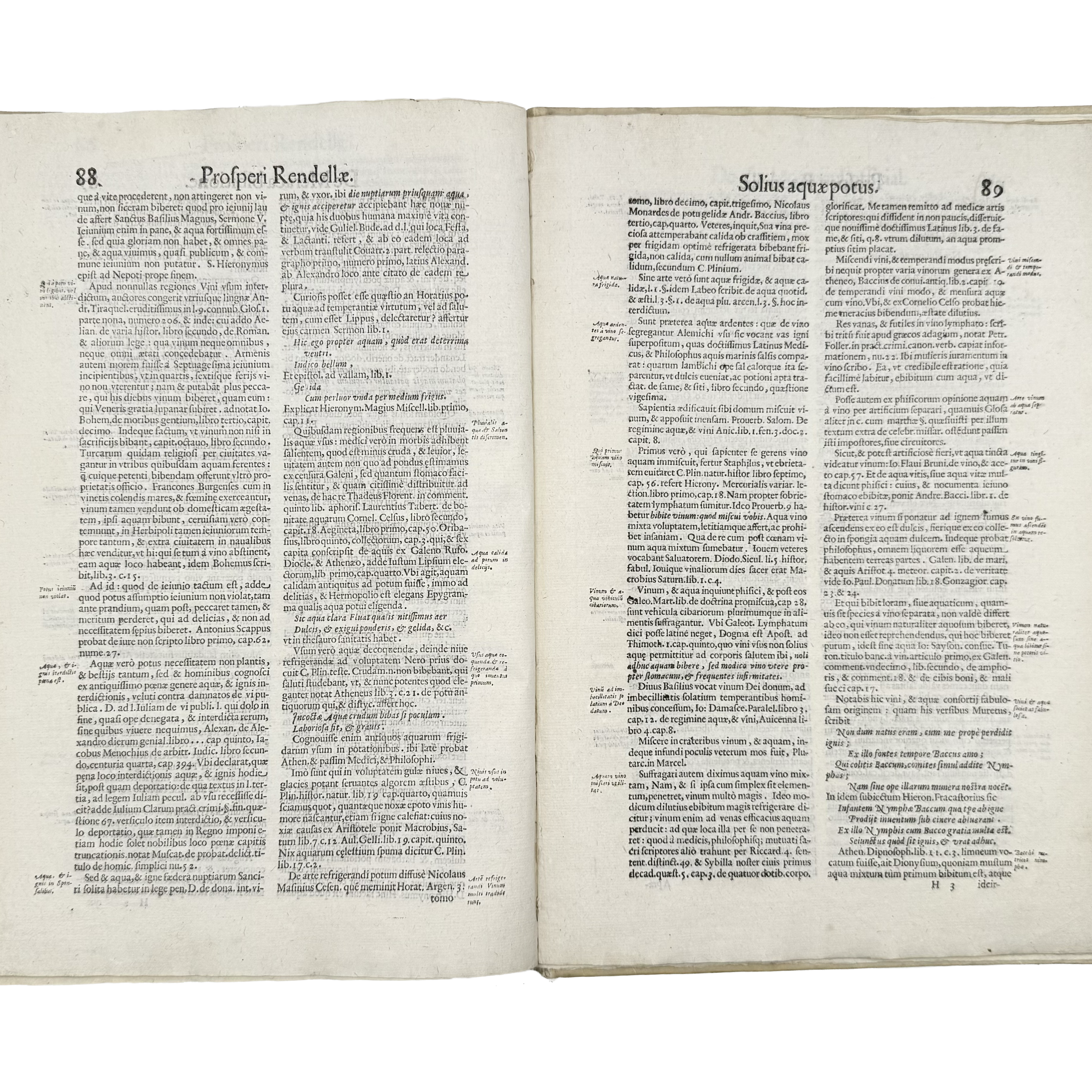 Tractatus De Vinea, Vindemia Et Vino by Rendella, Prospero, a rare captivating detail of the 1629 - wine book.
