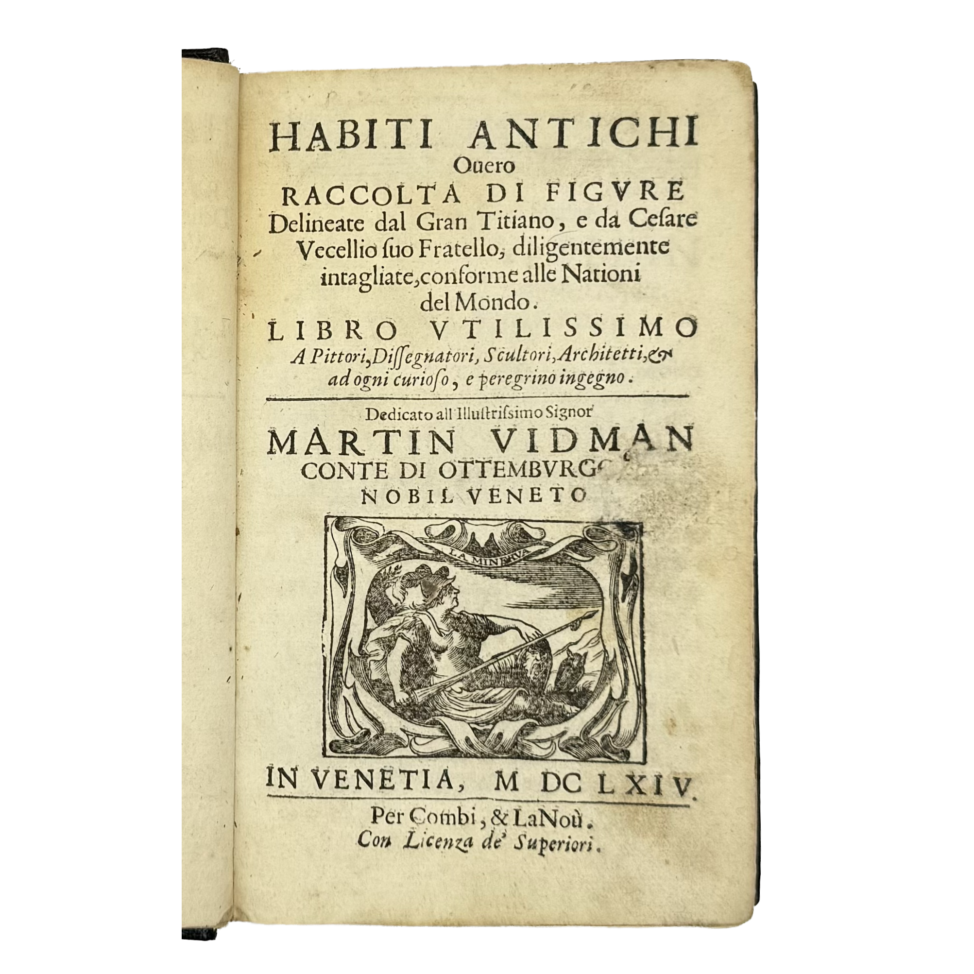 Habiti Antichi by Vecellio, Cesare, a rare sample view of the 1664 - illustrated book.