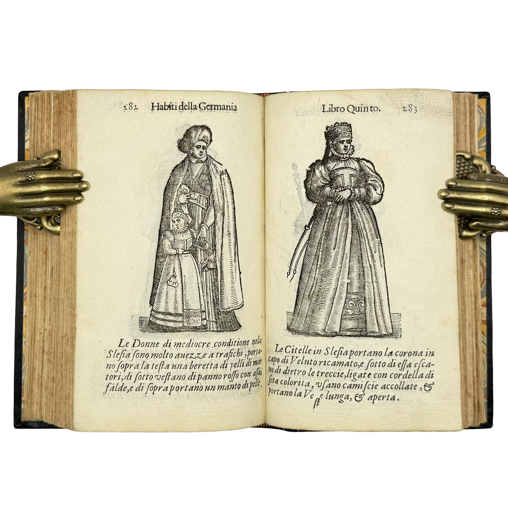 Habiti Antichi by Vecellio, Cesare, a rare highlighted image of the 1664 - illustrated book.