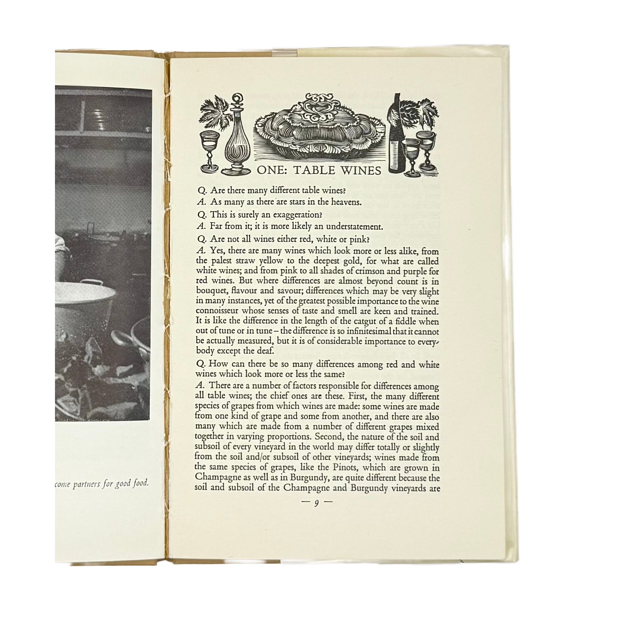 What About Wine? by Simon, Andre L., a rare detail of the 1953 - wine book.