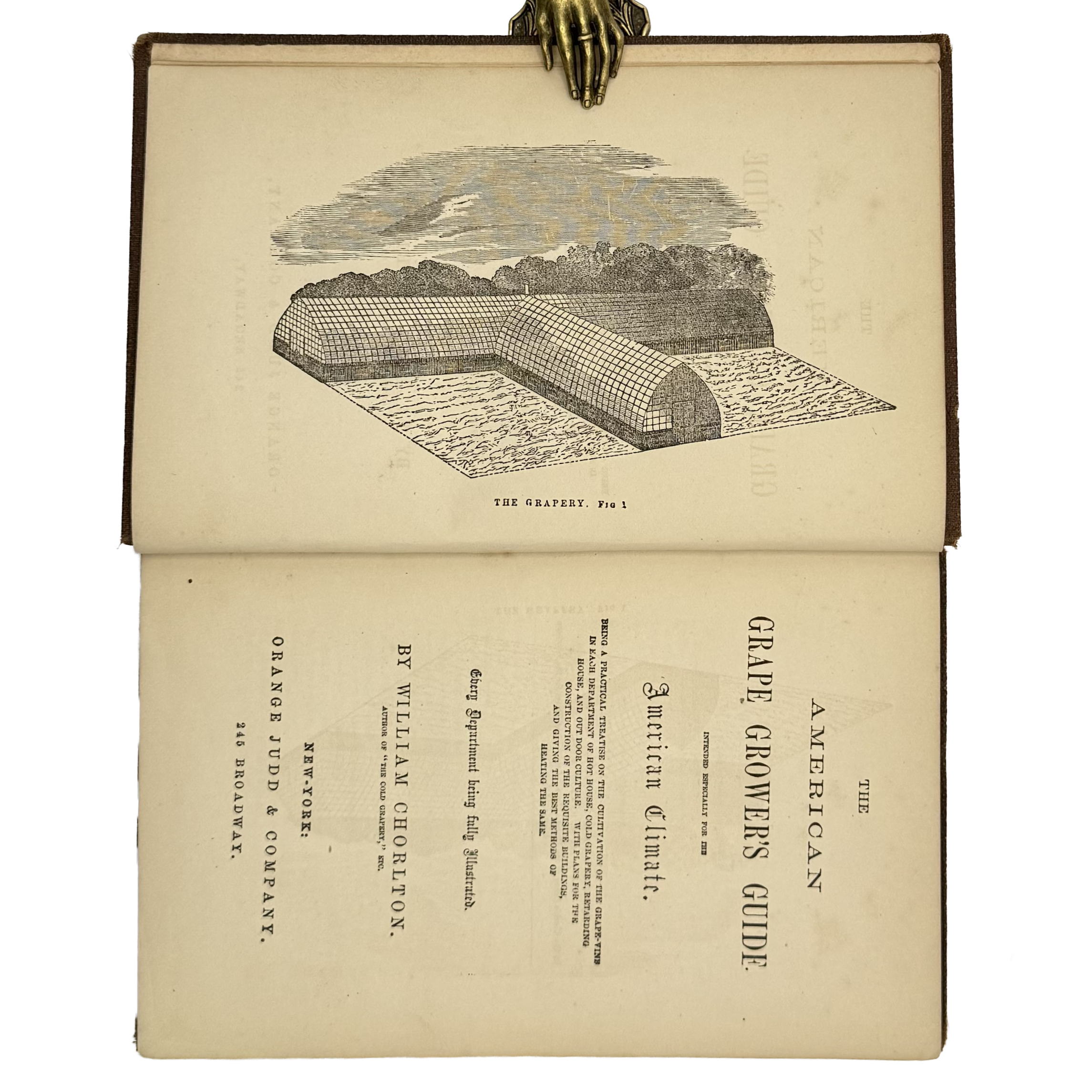 The American'S Grape Grower Guide by Chorlton, William, a rare selected detail of the 1852 - wine book.