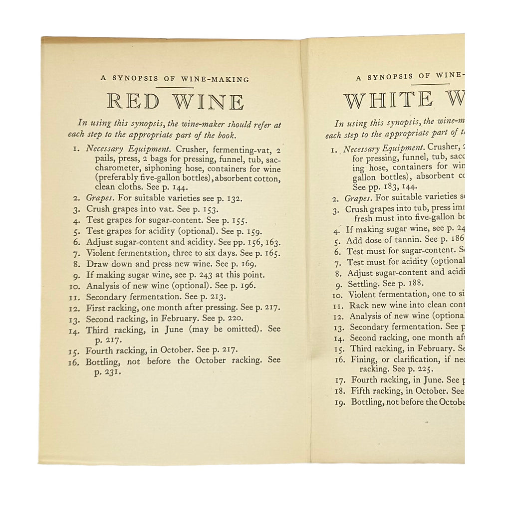 American Wines And How To Make Them by Wagner, Philip M., a rare detail of the 1933 - wine book.