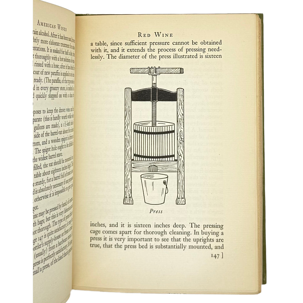 American Wines And How To Make Them by Wagner, Philip M., a rare example image of the 1933 - wine book.