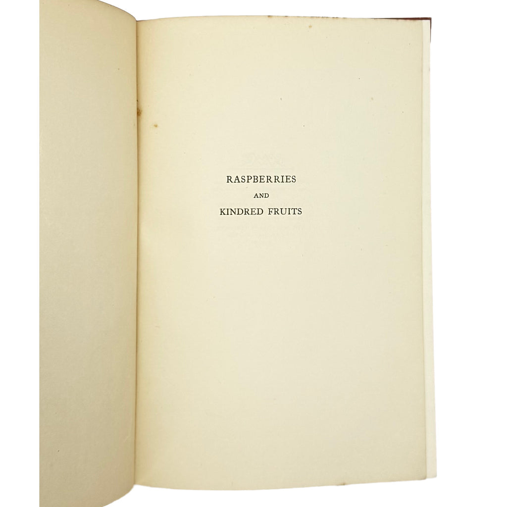 Raspberries by Markham, Ernest, a rare sample view of the 1936 - gastronomy book.