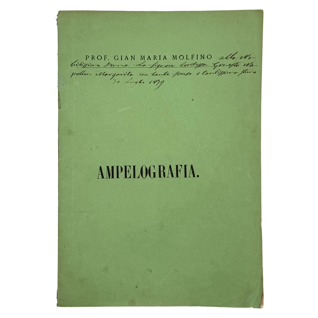 Lettera Ampelografica by Molfino, Gian Maria, a rare interesting detail of the 1878 - wine book.