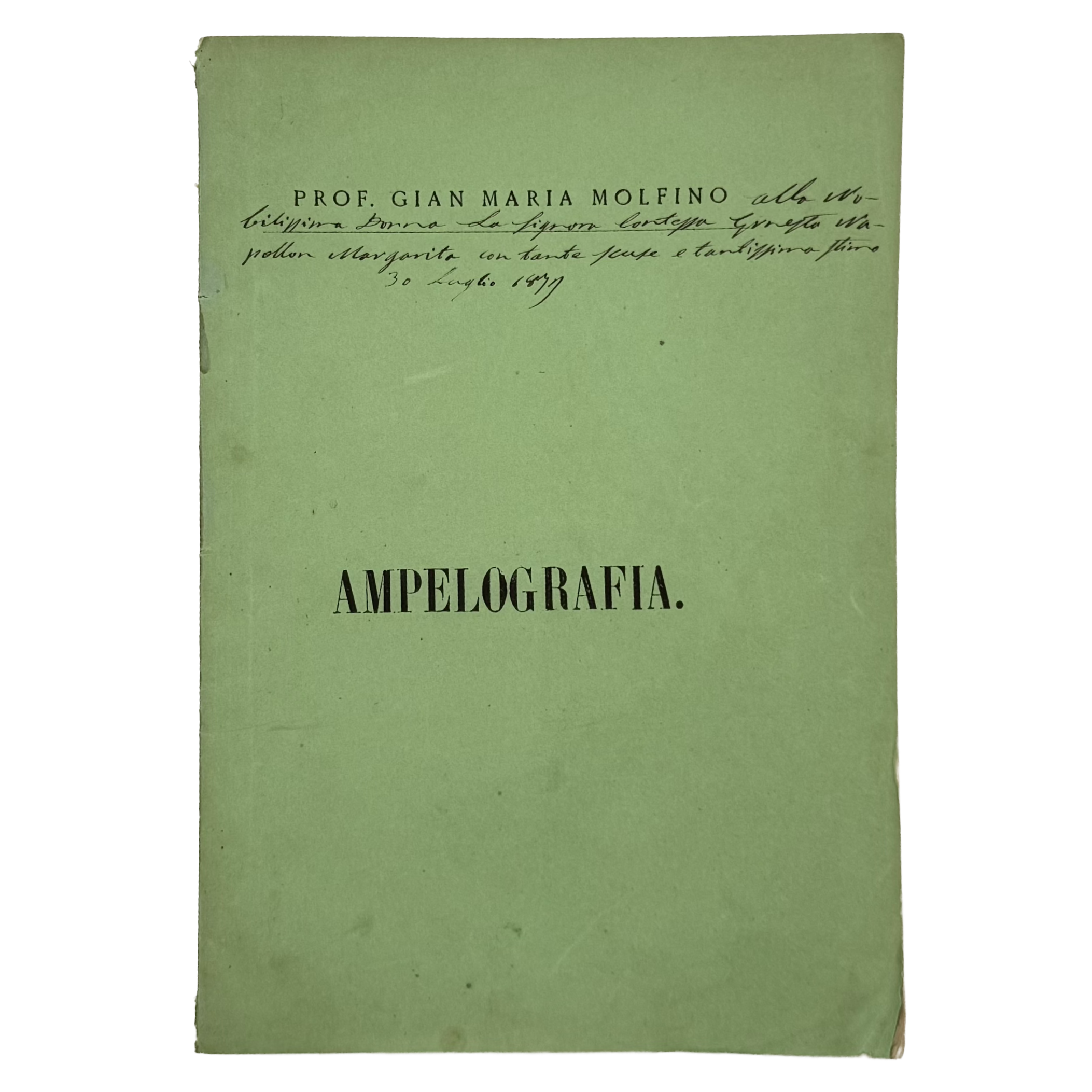 Lettera Ampelografica by Molfino, Gian Maria, a rare interesting detail of the 1878 - wine book.